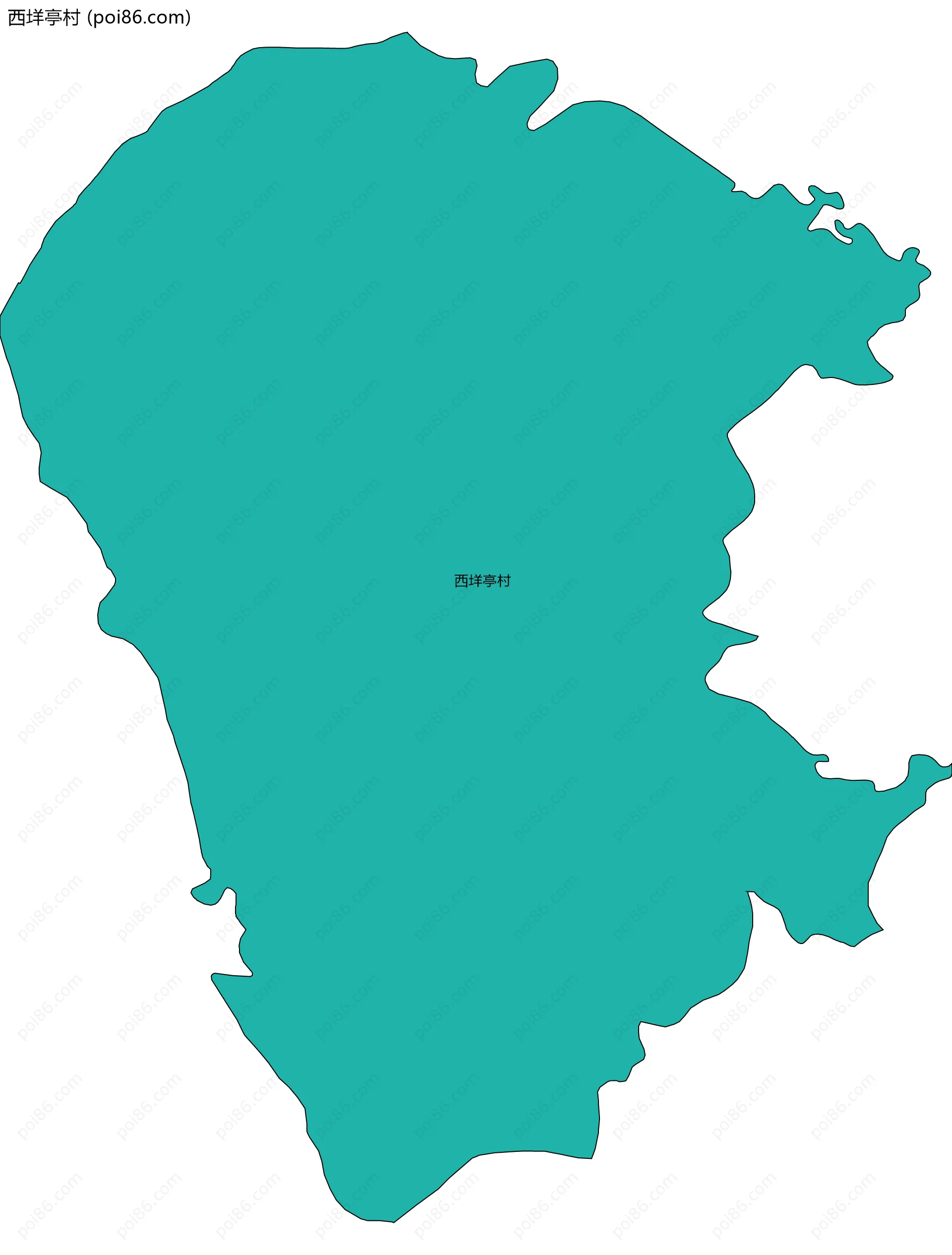 西垟亭村边界地图