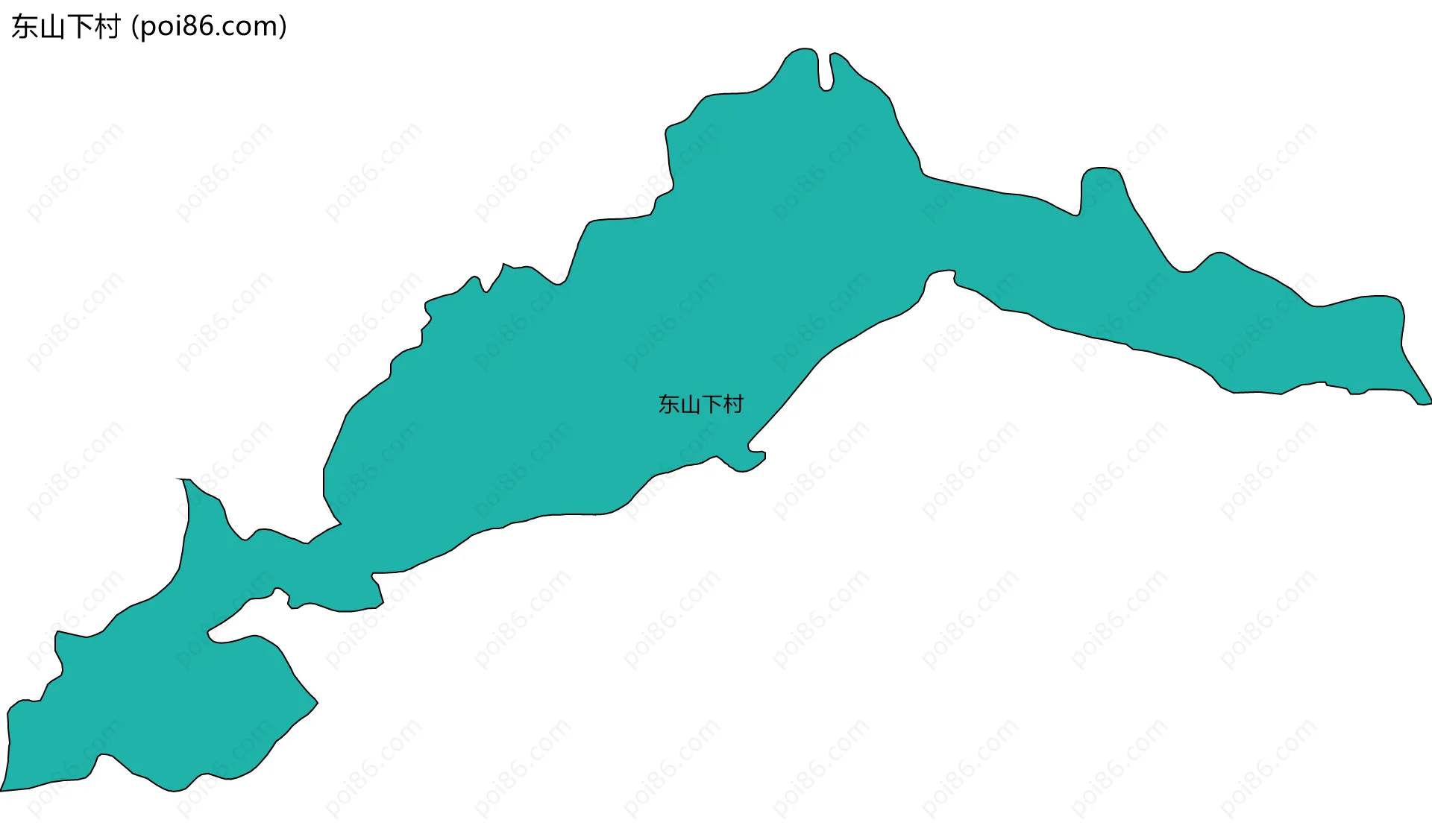 东山下村边界地图