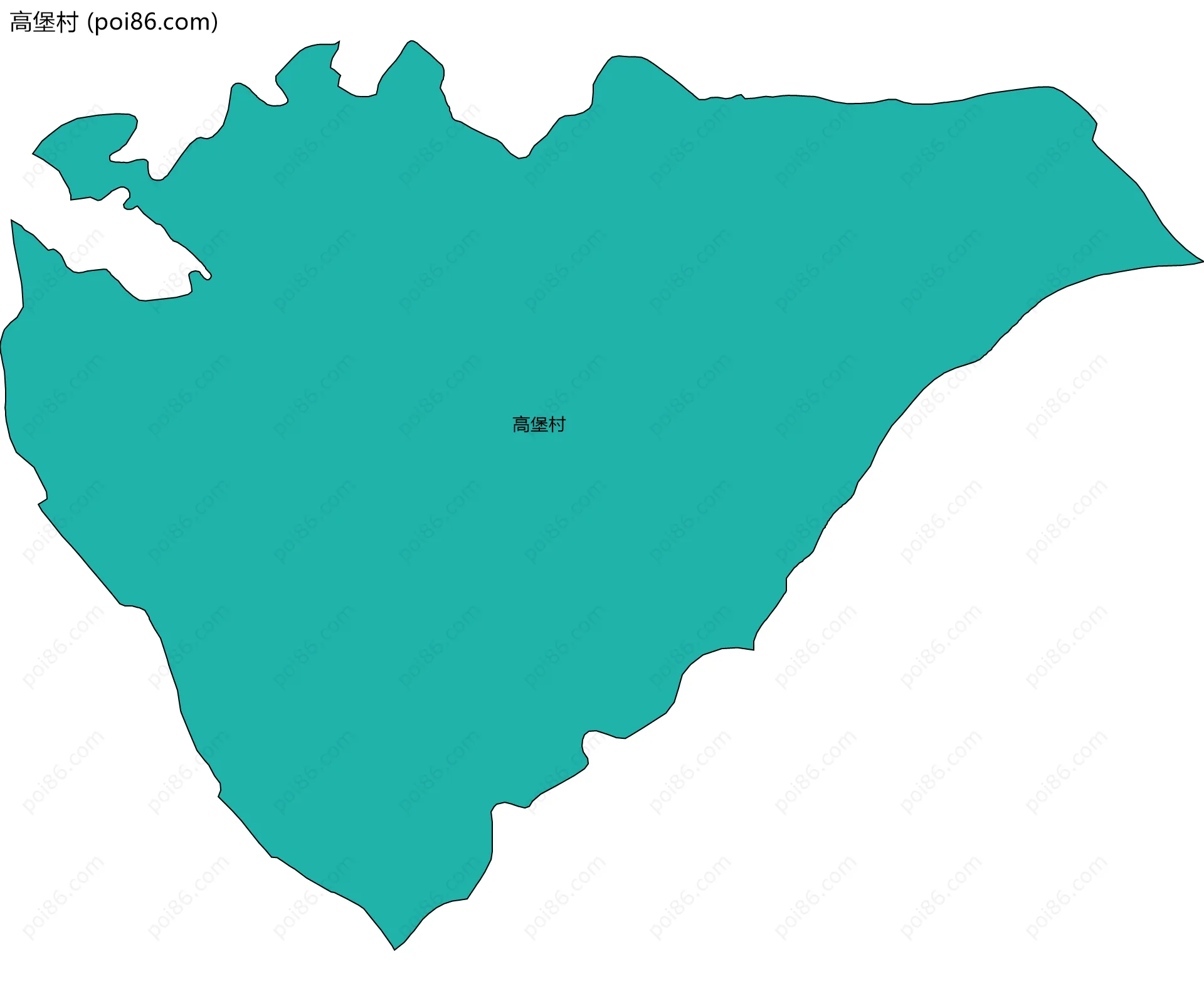 高堡村边界地图
