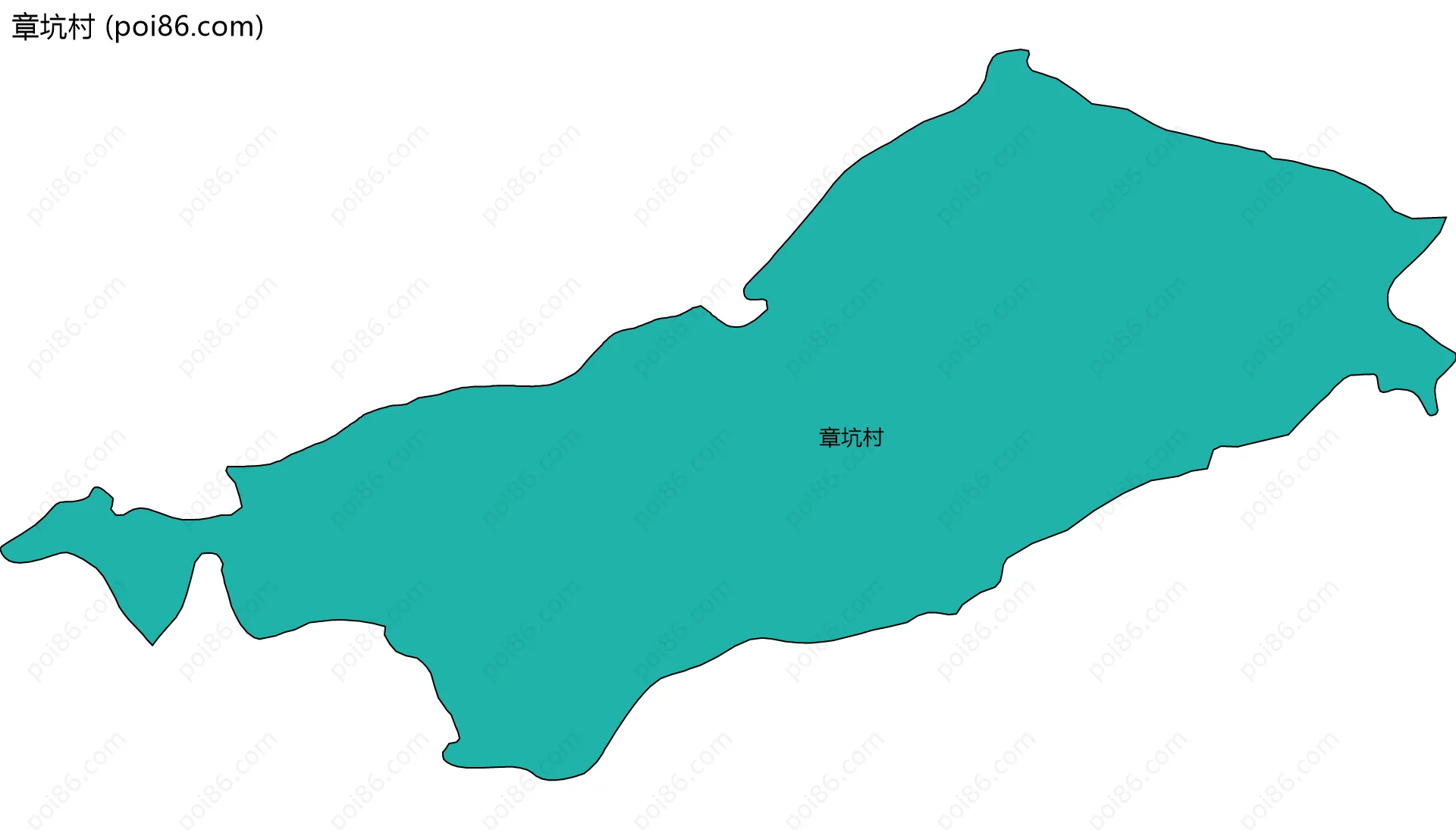 章坑村边界地图