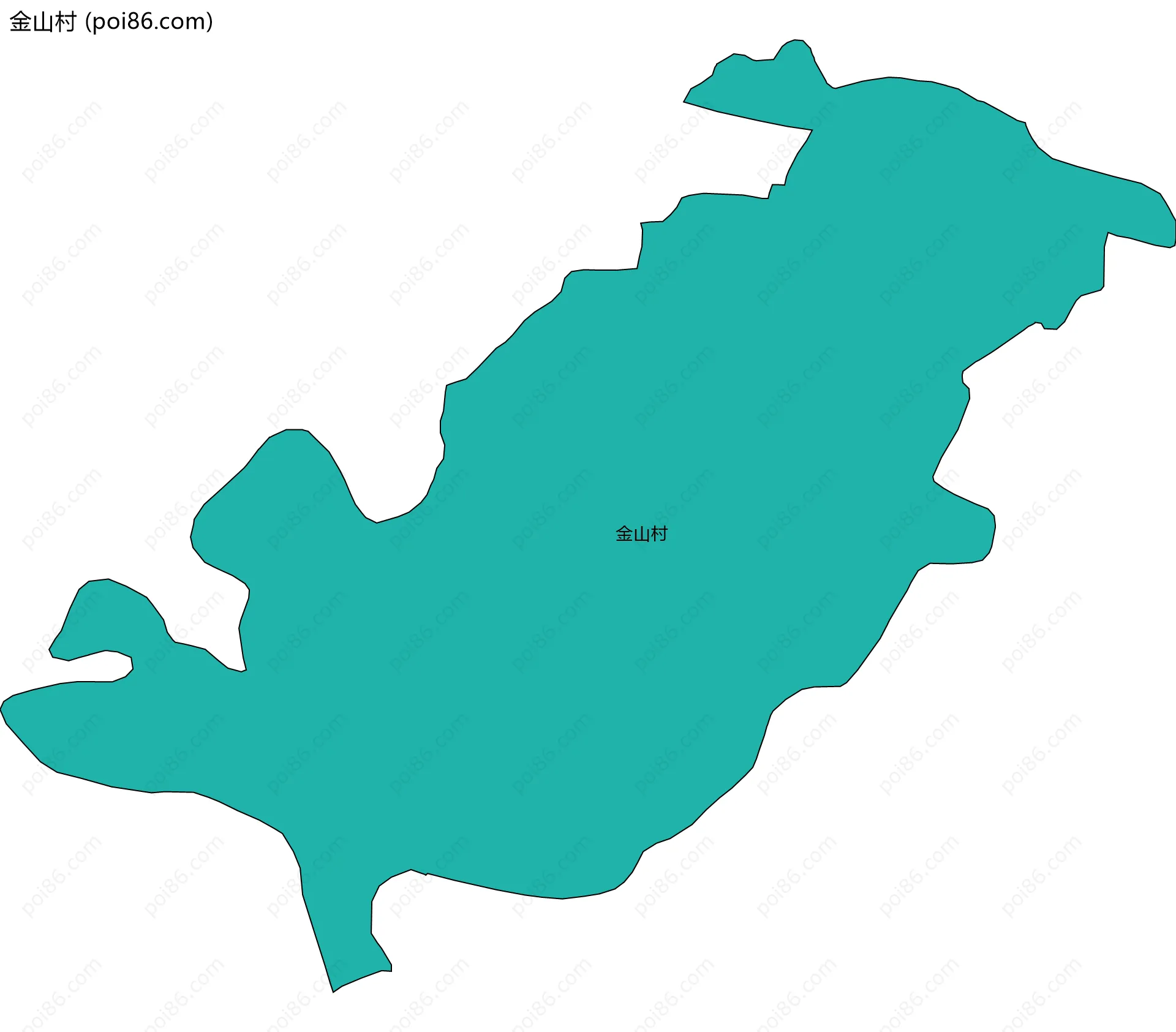 金山村边界地图