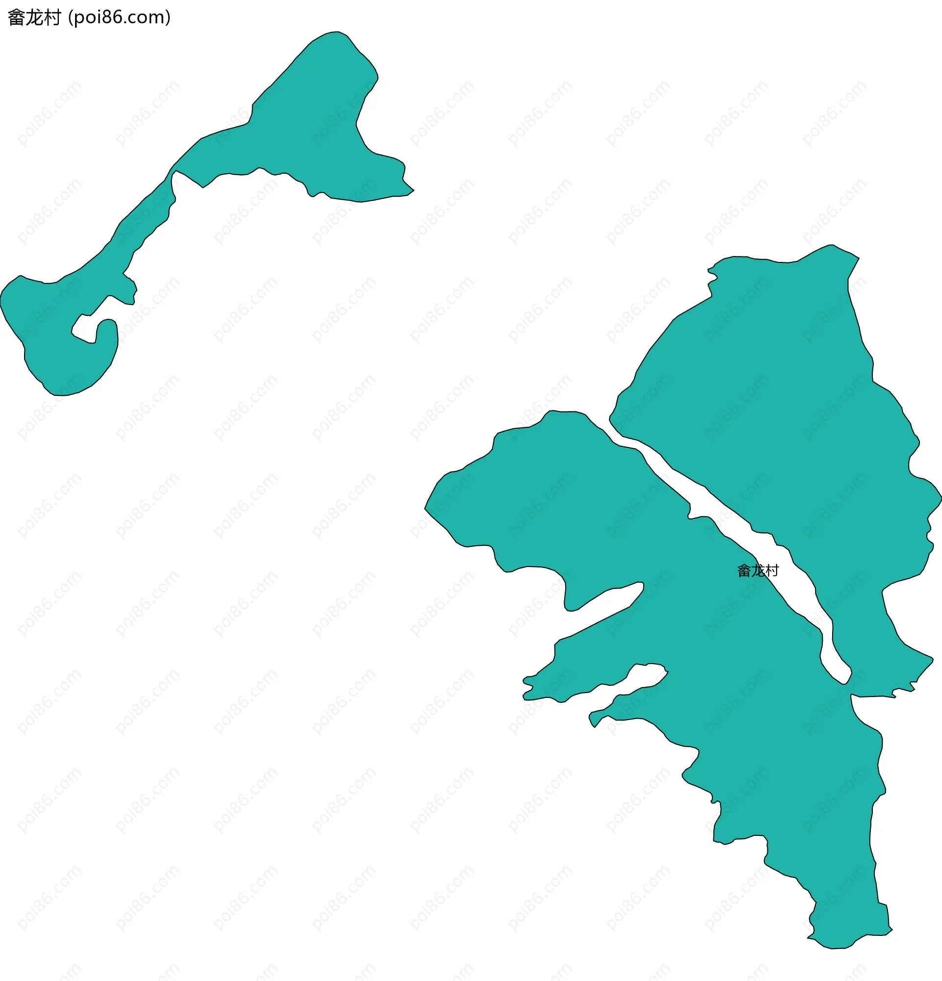 畲龙村边界地图