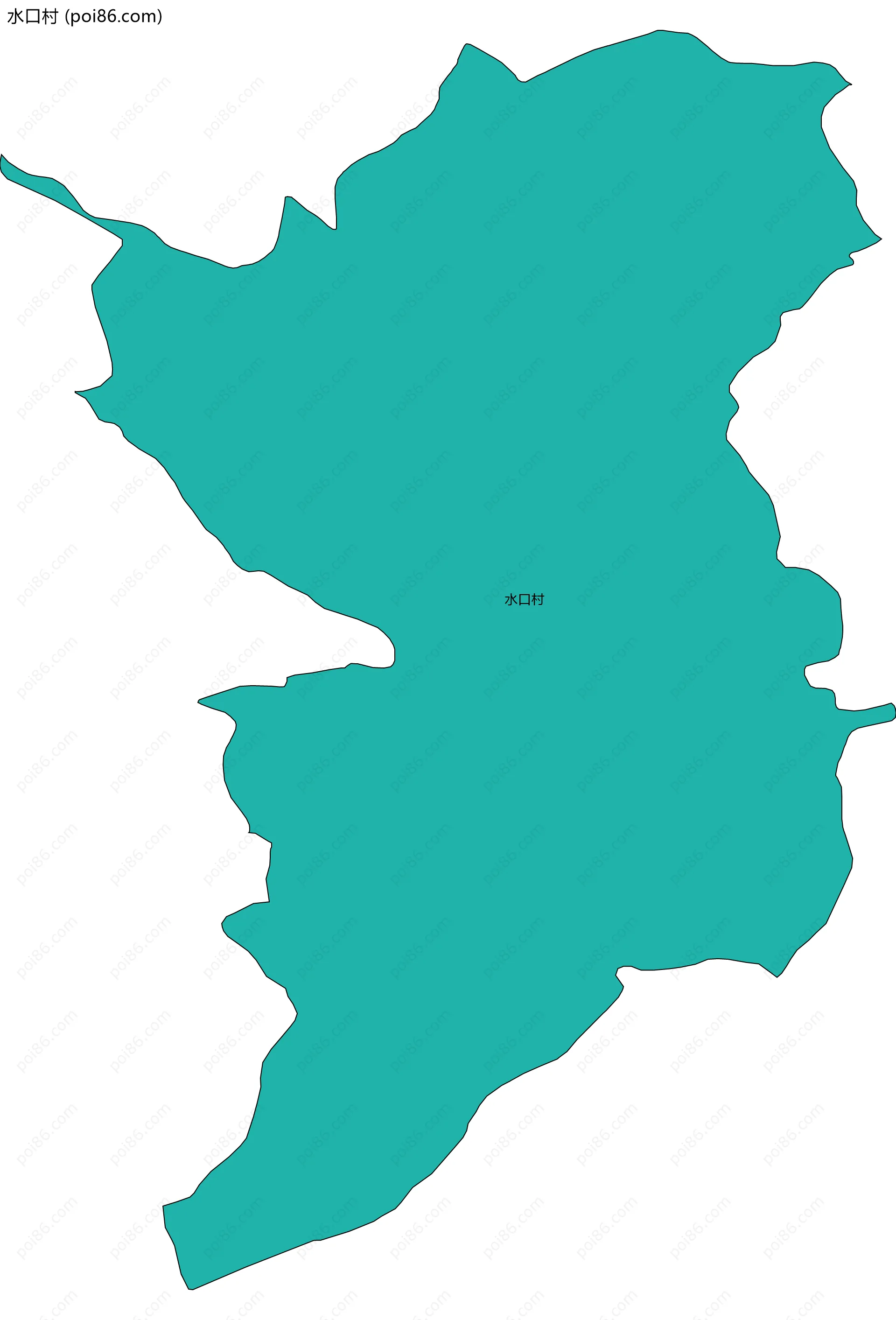 水口村边界地图