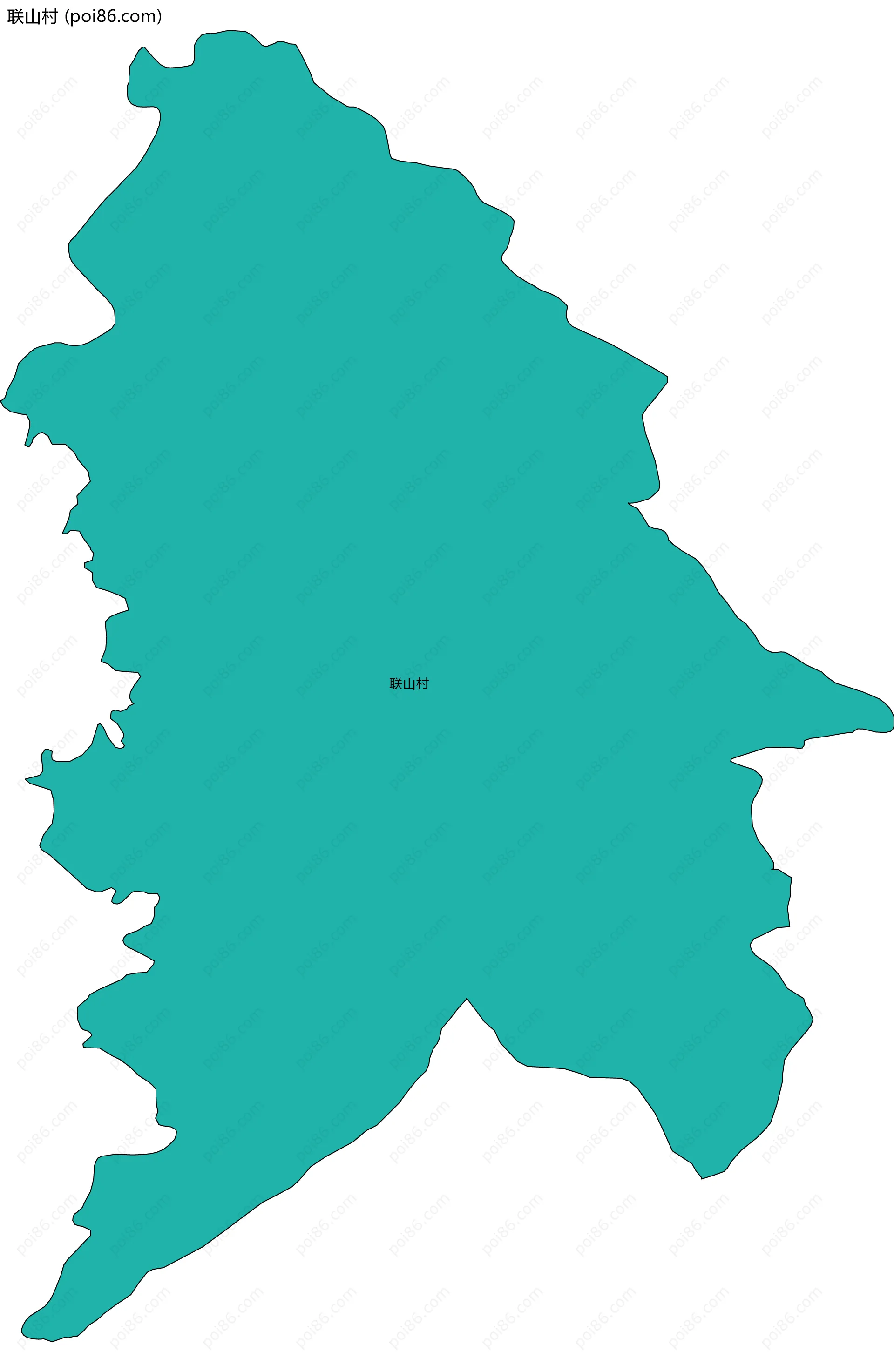 联山村边界地图