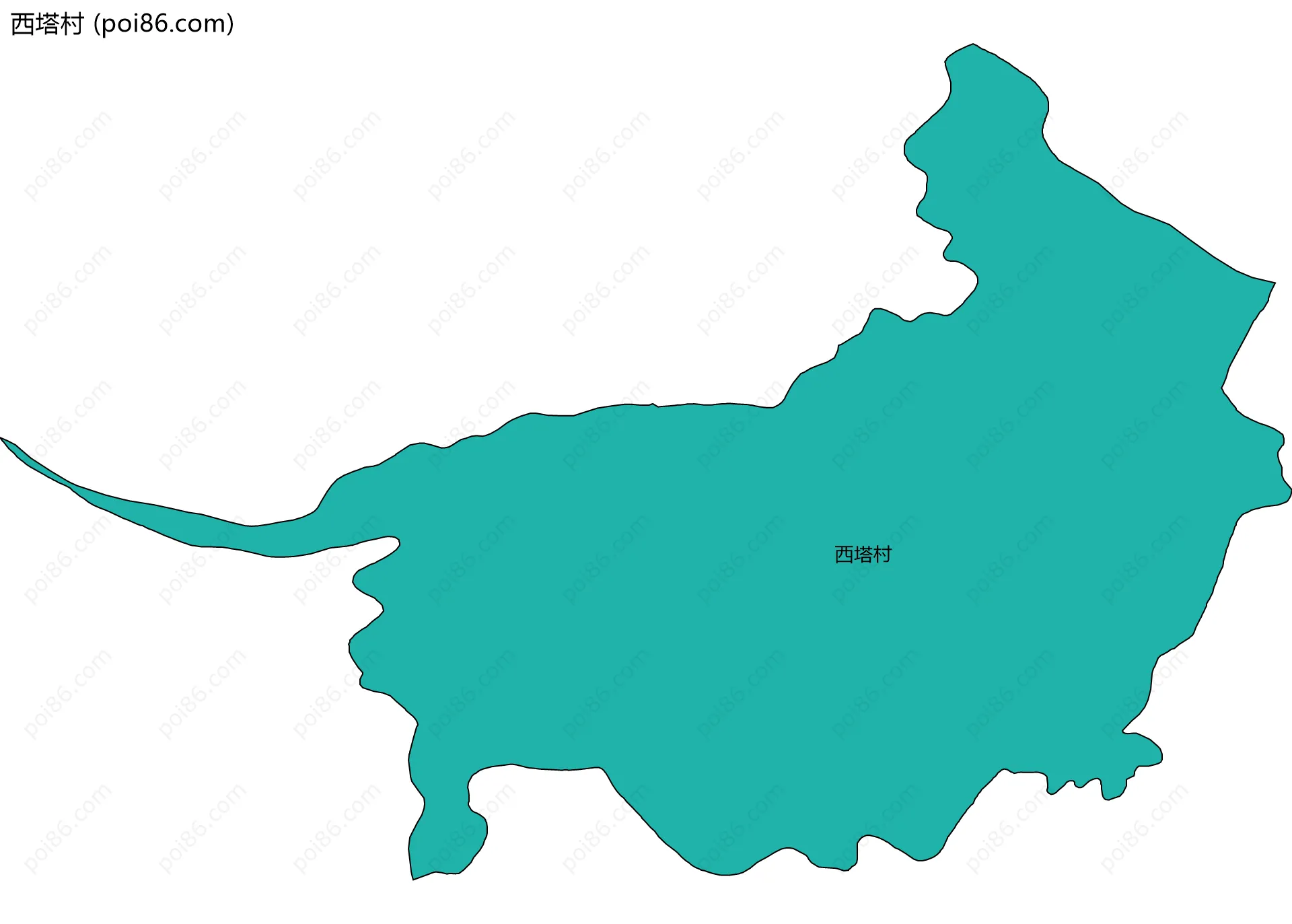 西塔村边界地图