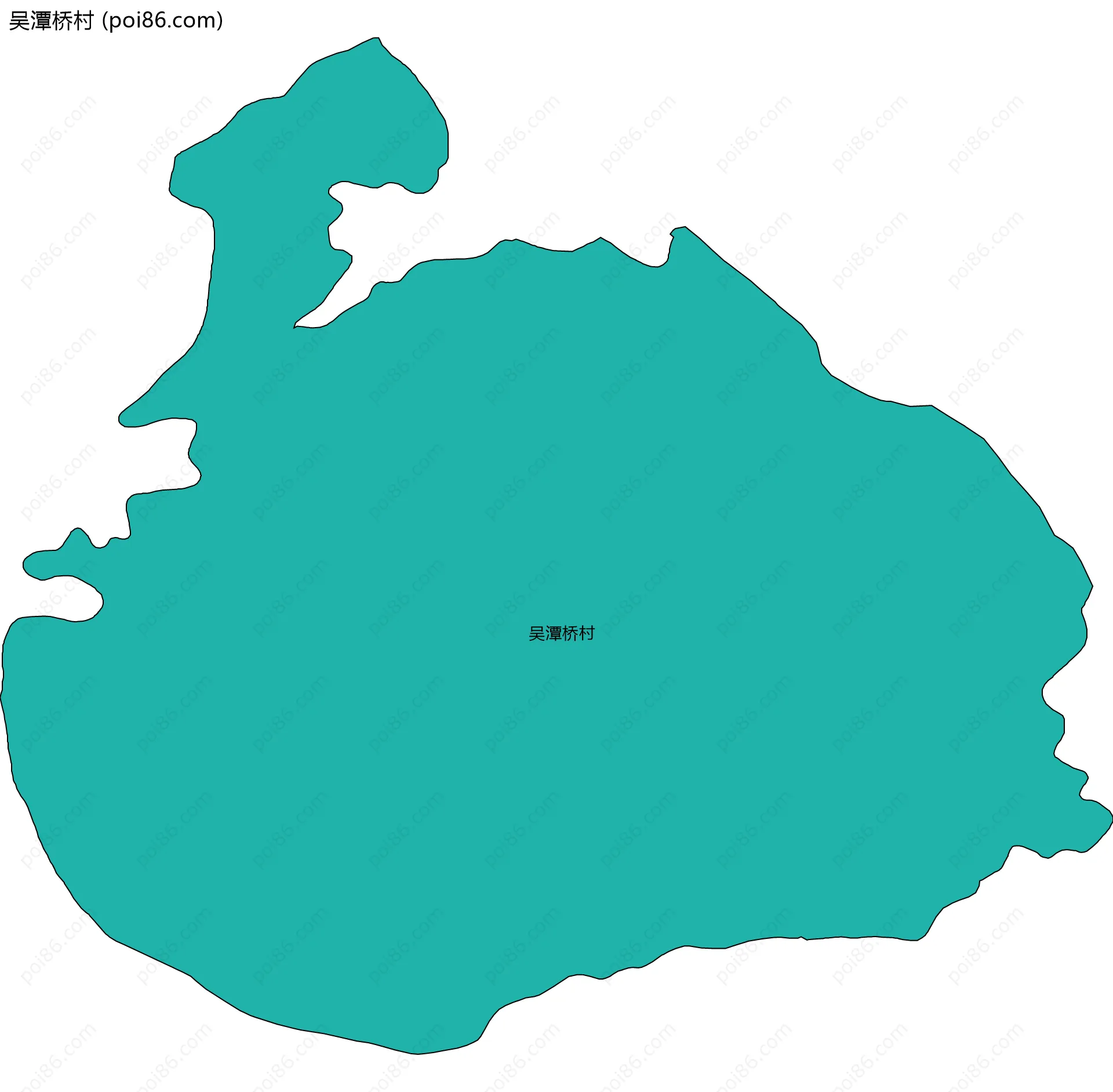 吴潭桥村边界地图
