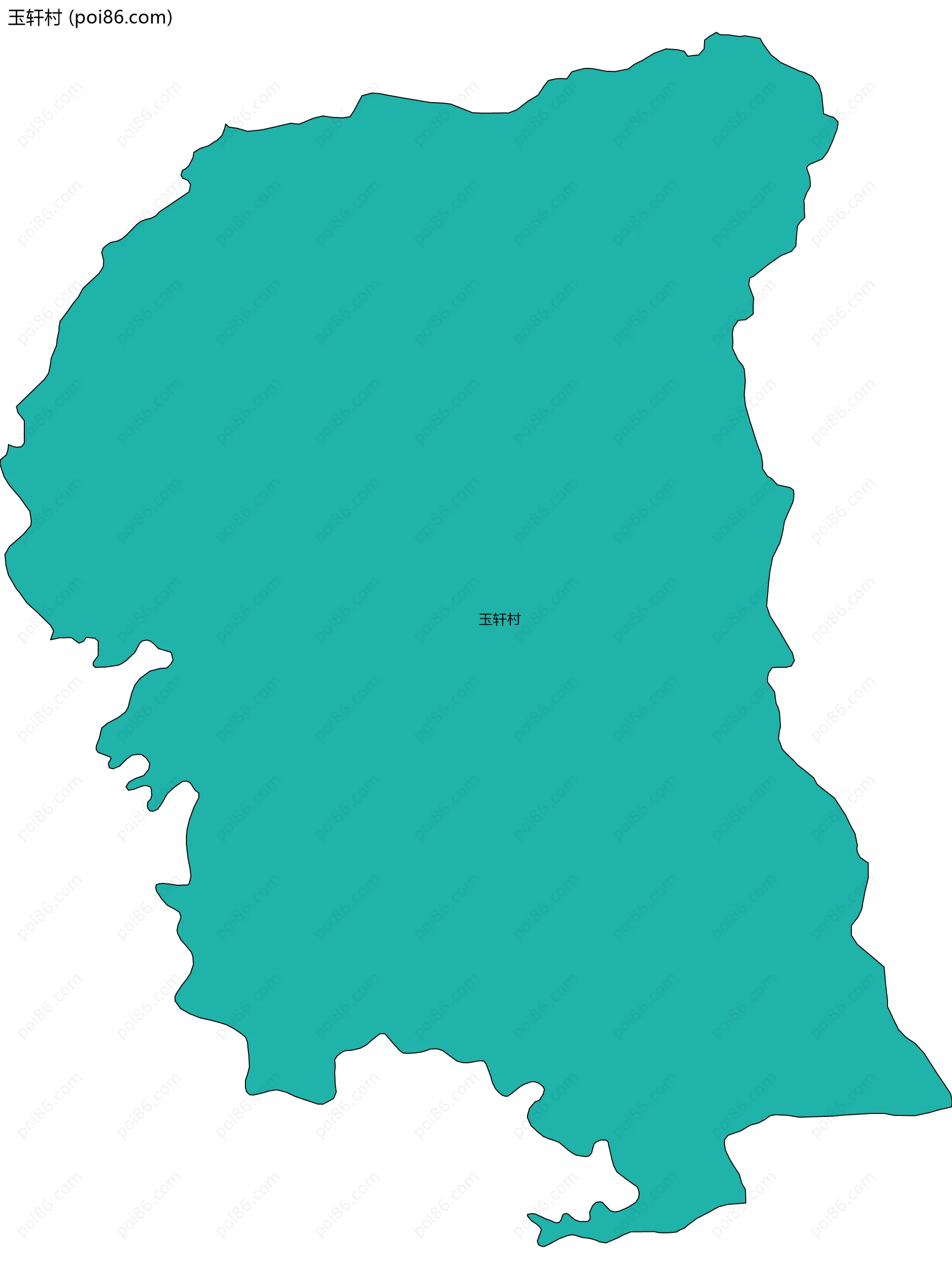 玉轩村边界地图
