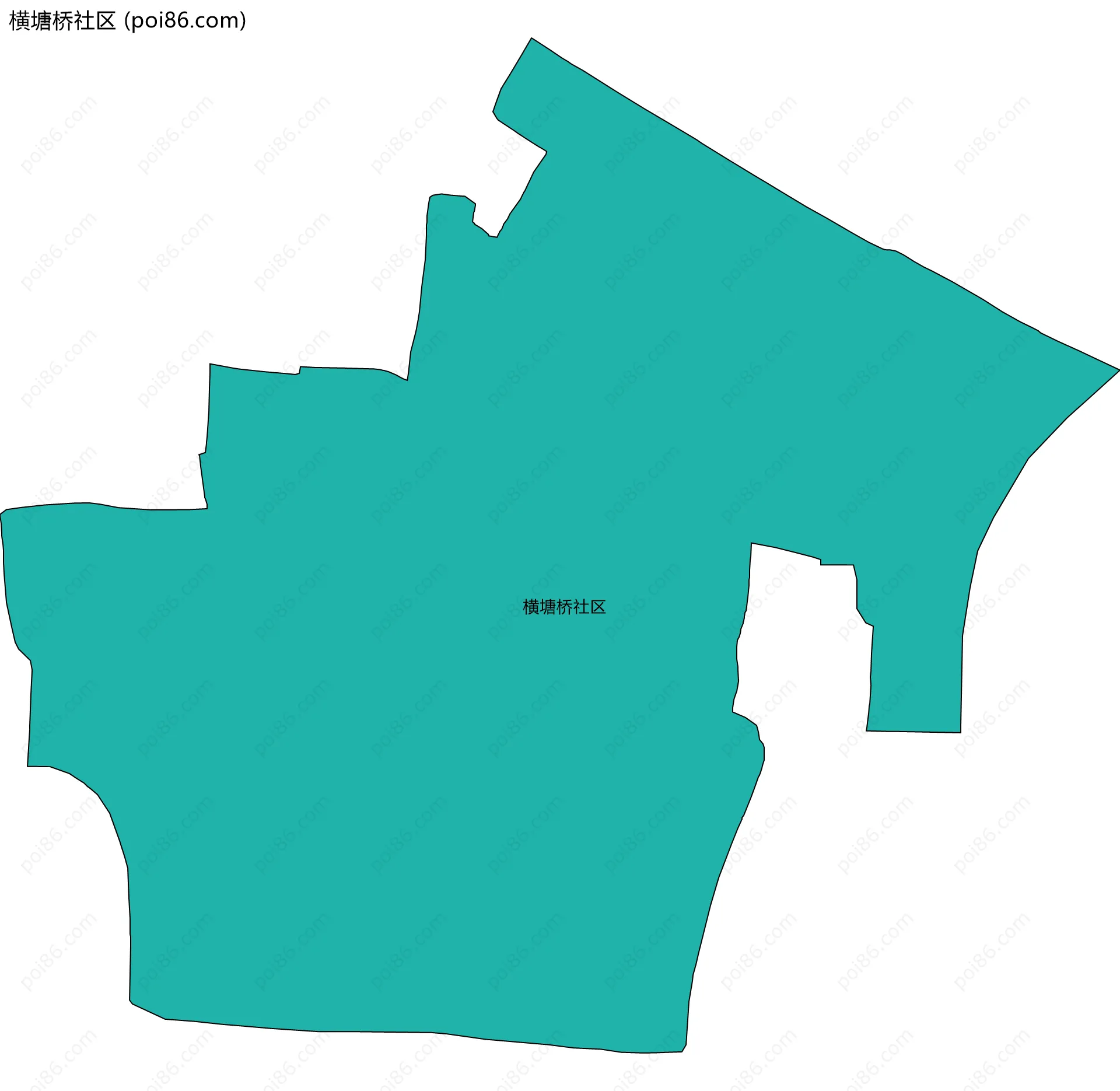横塘桥社区边界地图