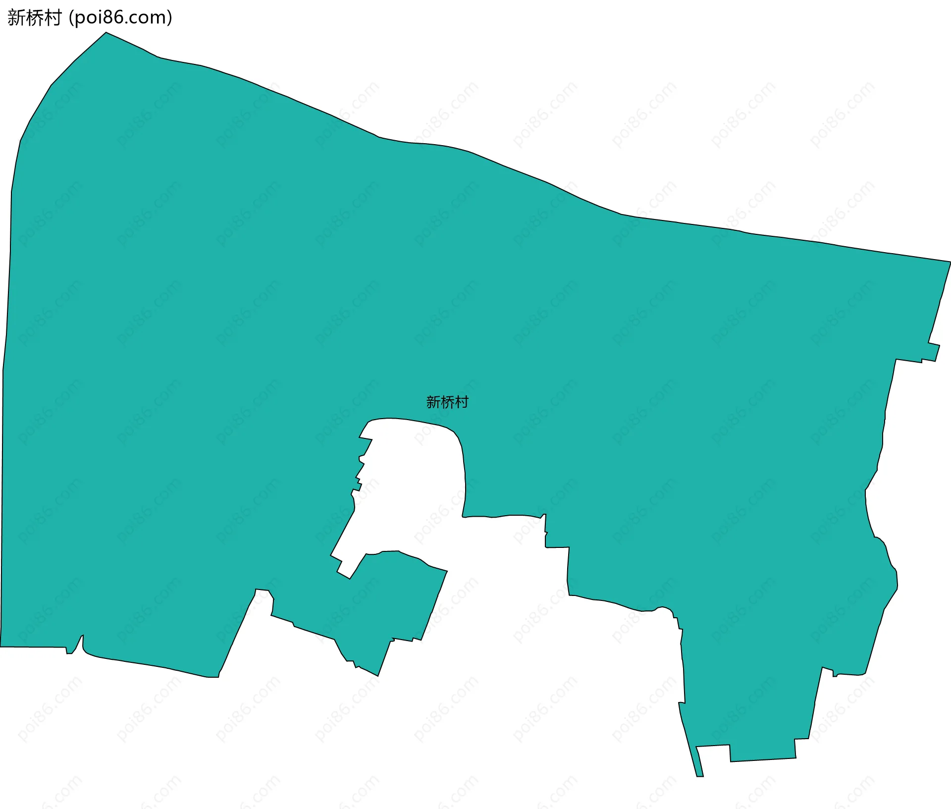 新桥村边界地图