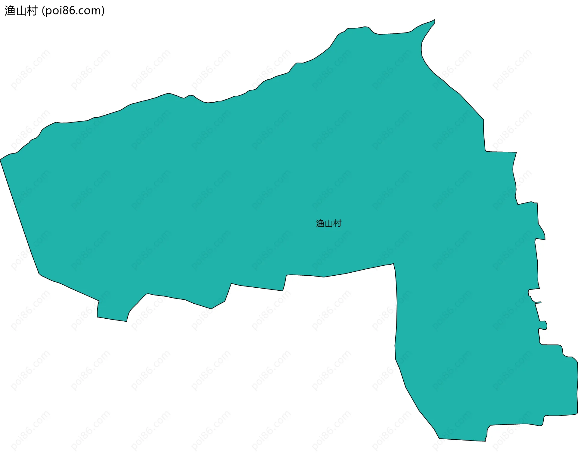 渔山村边界地图