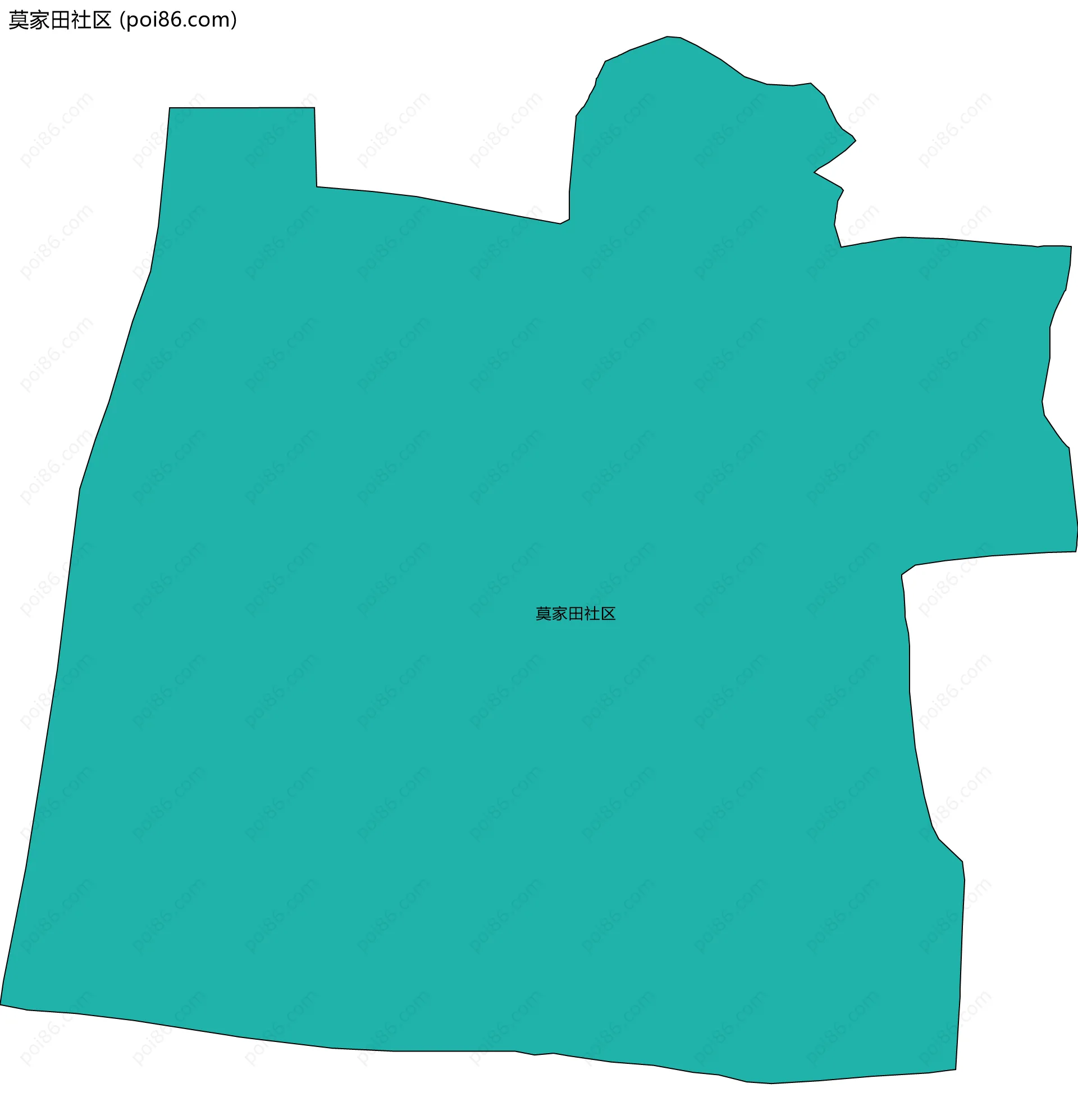 莫家田社区边界地图