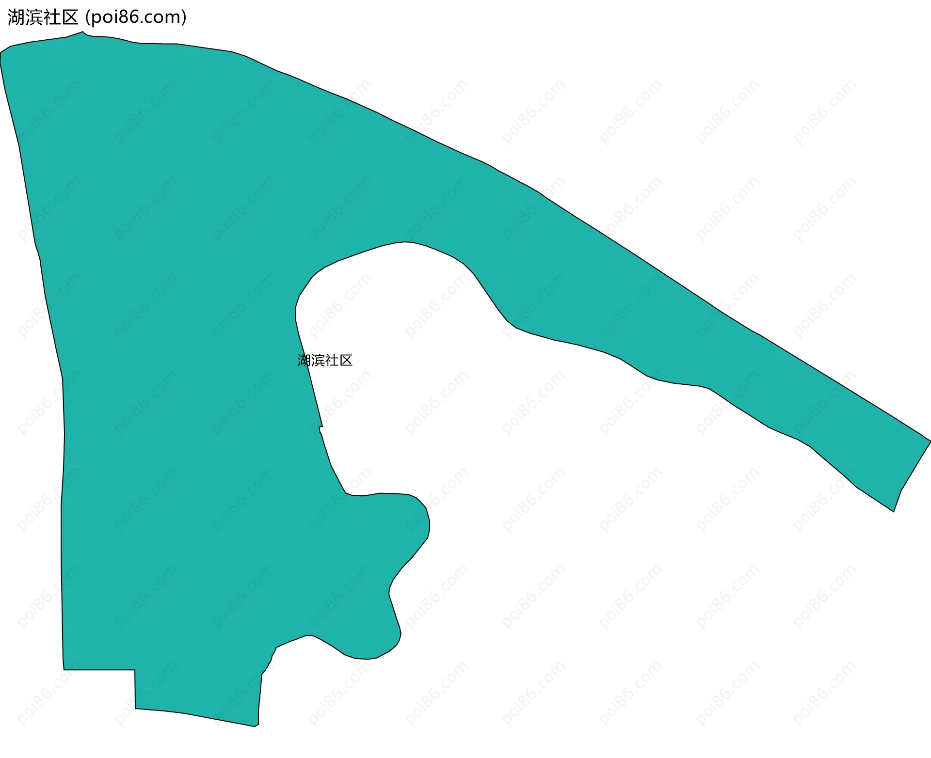 湖滨社区边界地图