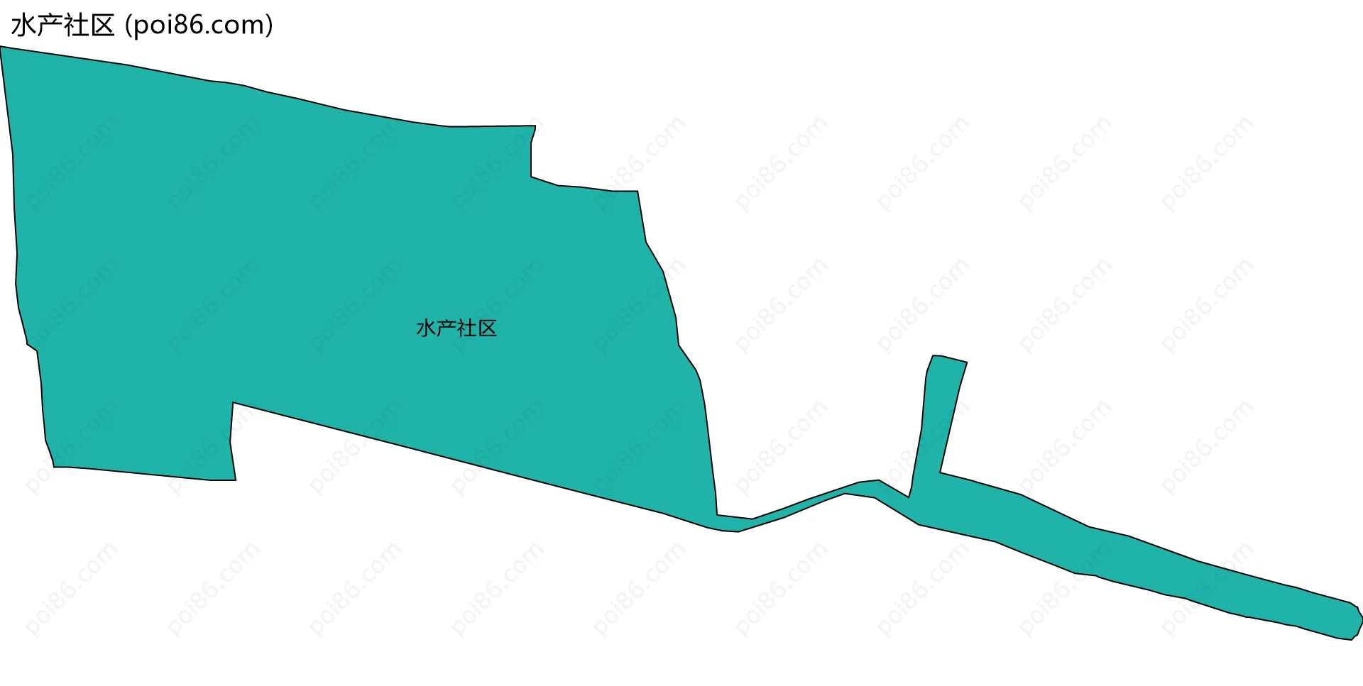 水产社区边界地图