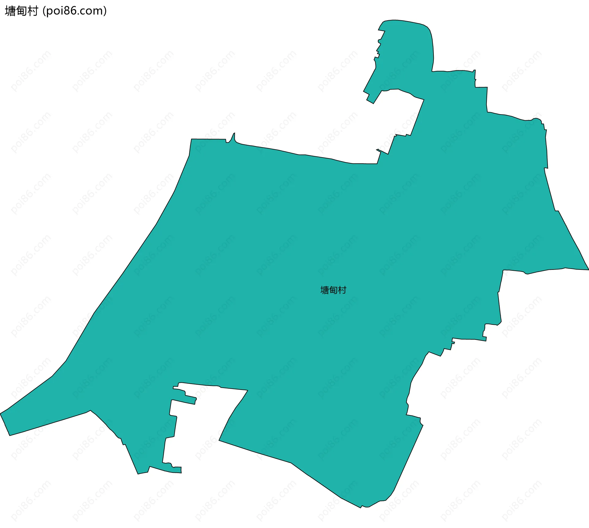 塘甸村边界地图