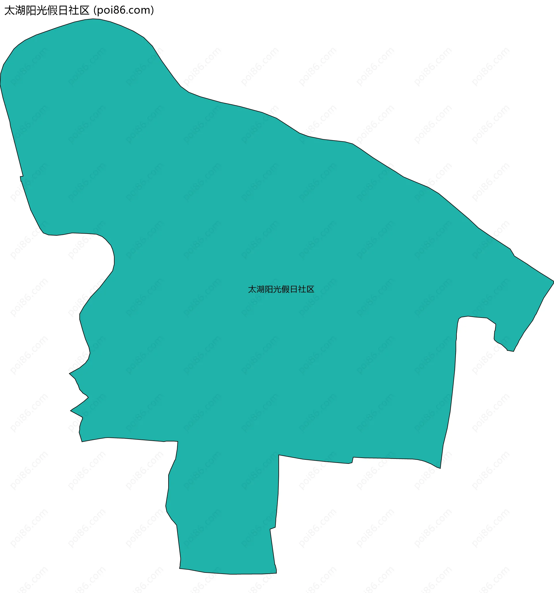 太湖阳光假日社区边界地图