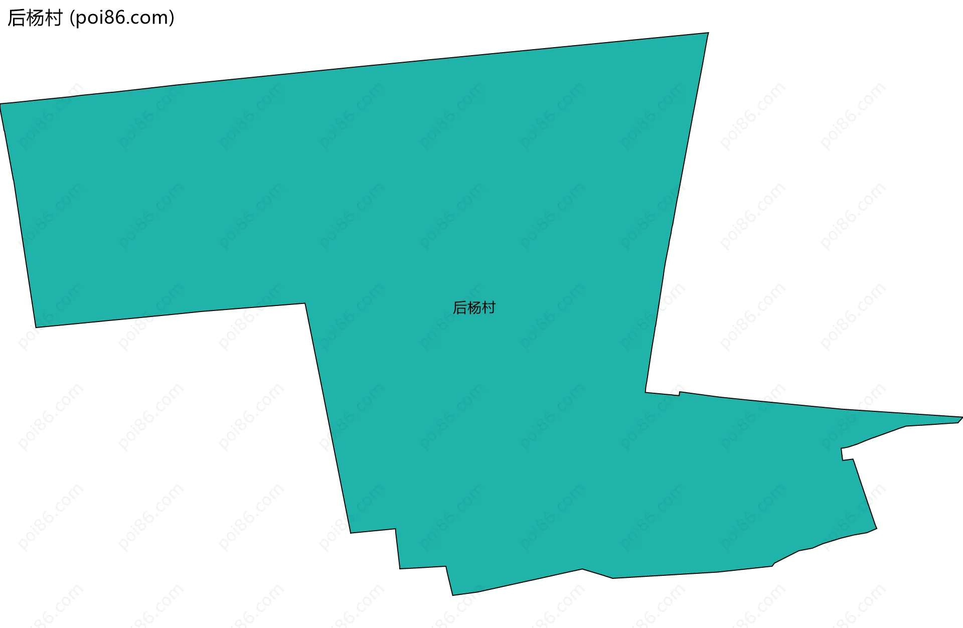 后杨村边界地图
