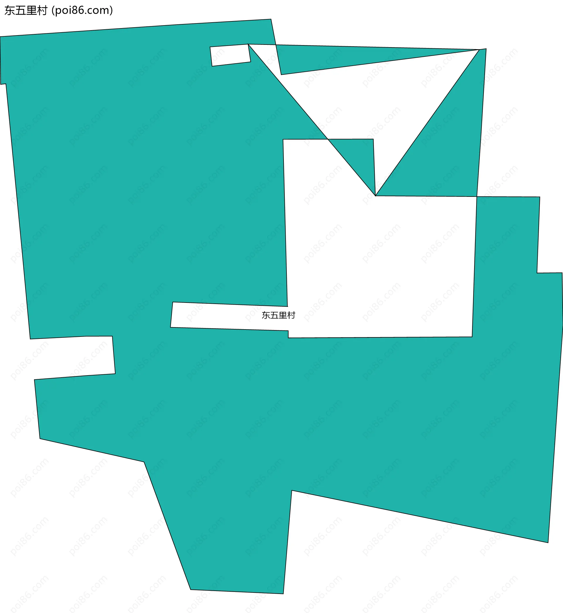 东五里村边界地图