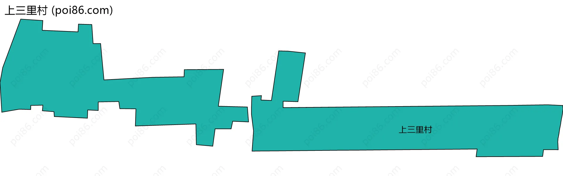 上三里村边界地图