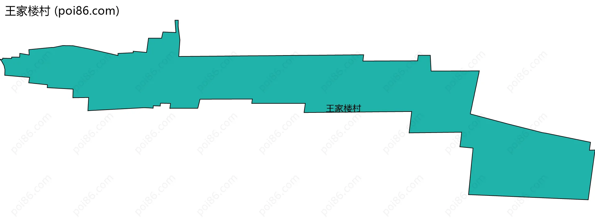 王家楼村边界地图