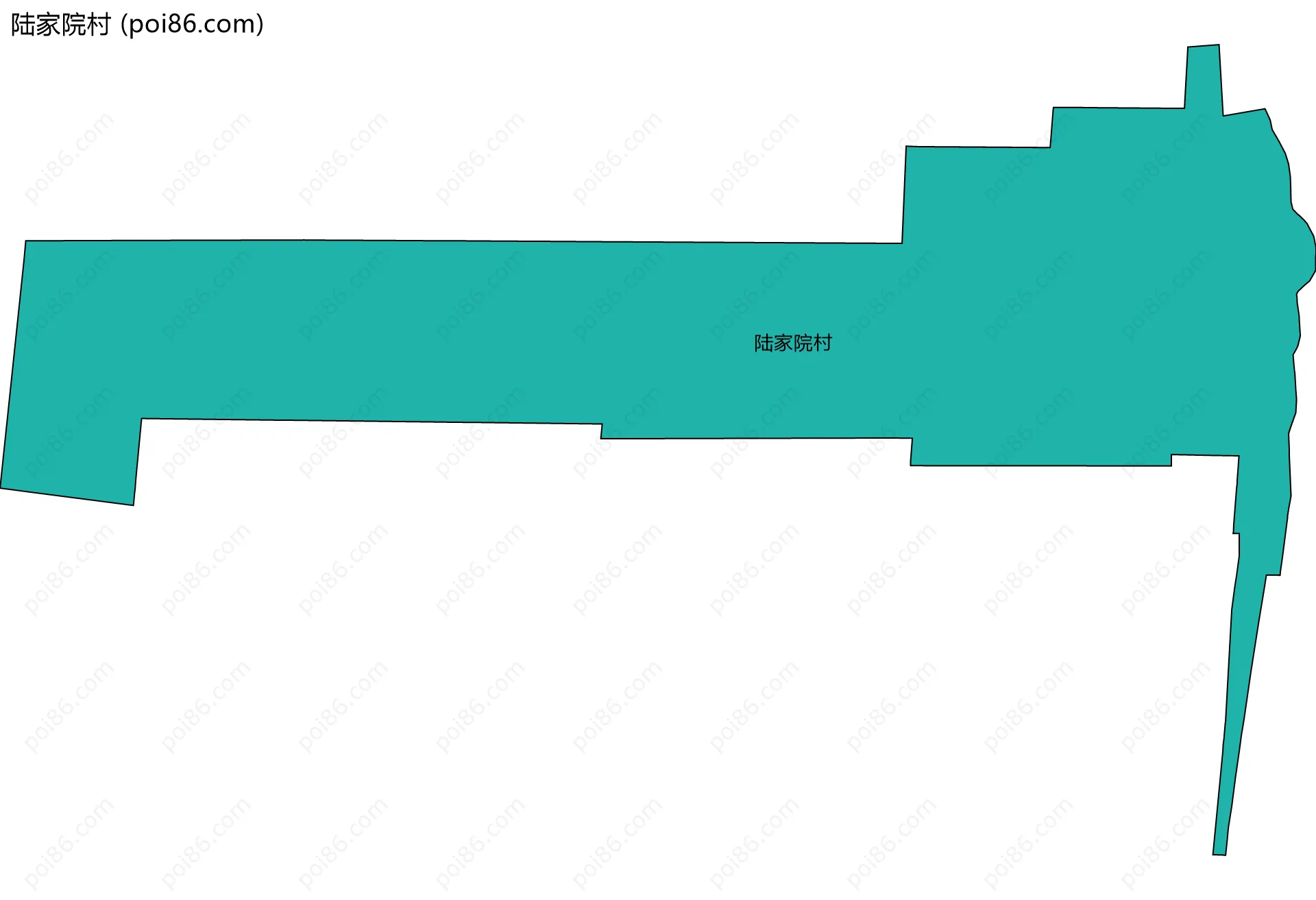 陆家院村边界地图