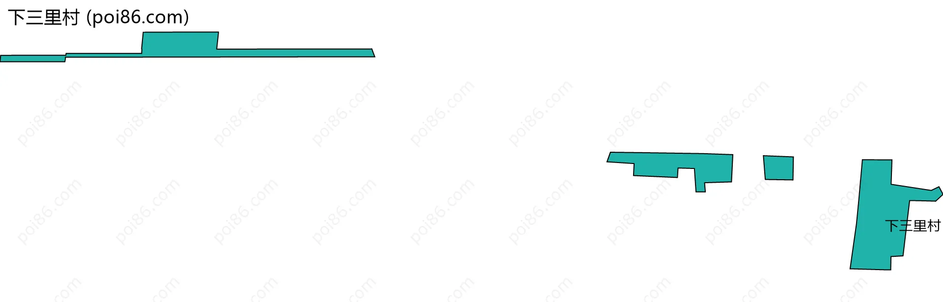 下三里村边界地图