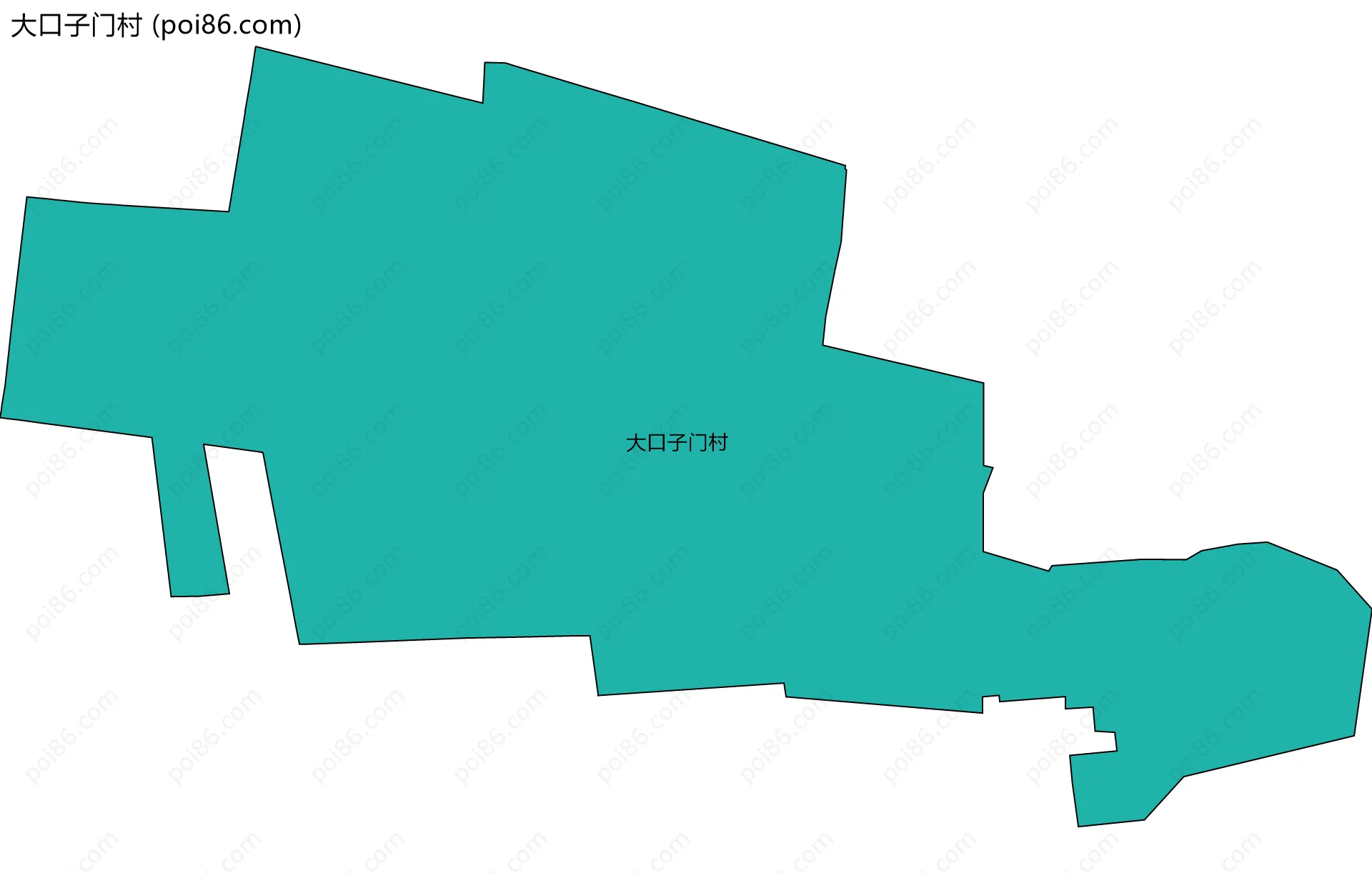 大口子门村边界地图