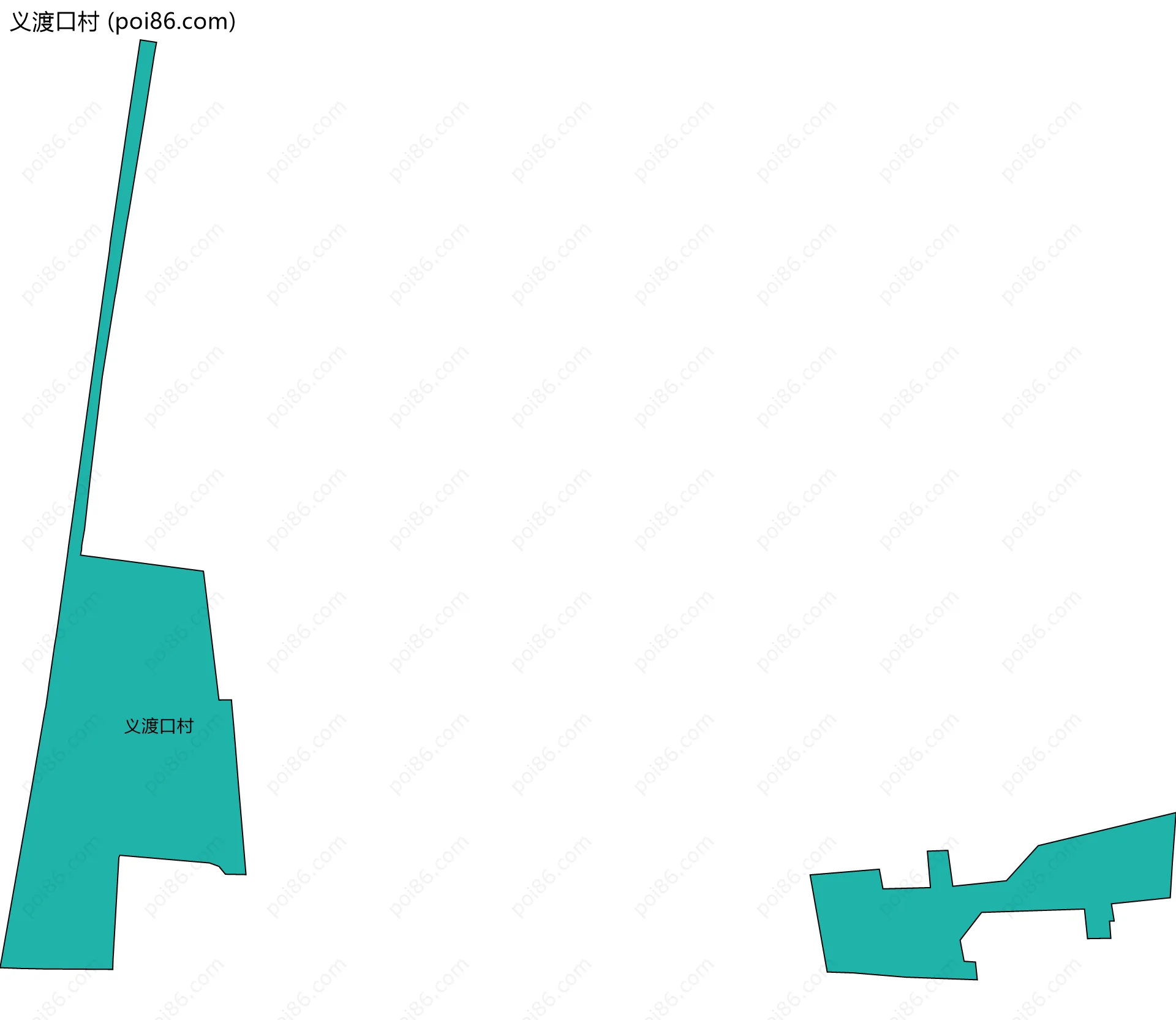 义渡口村边界地图