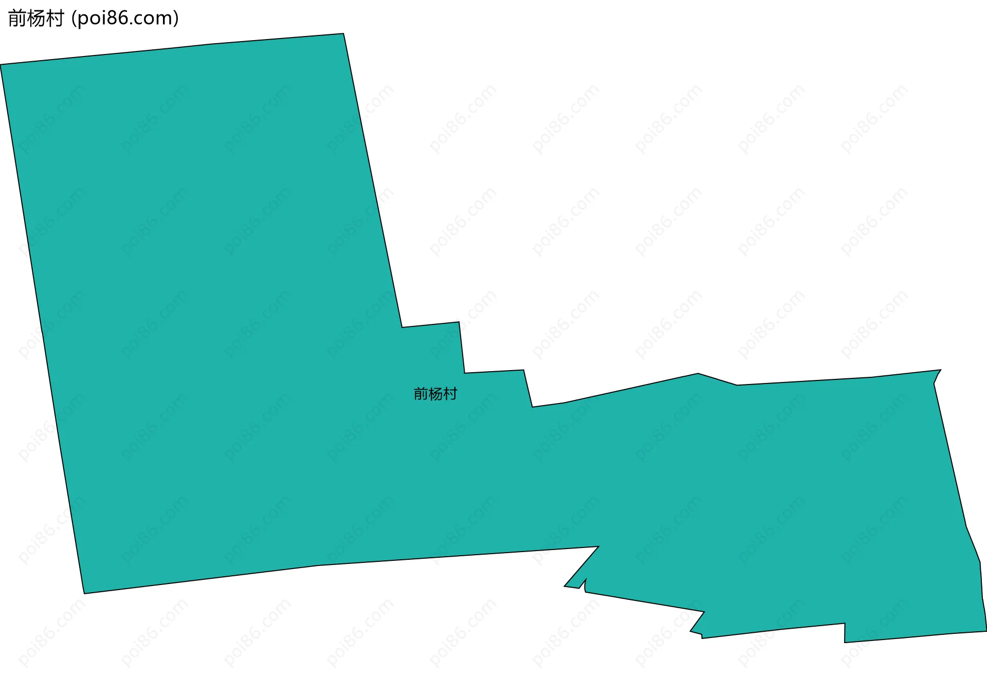 前杨村边界地图