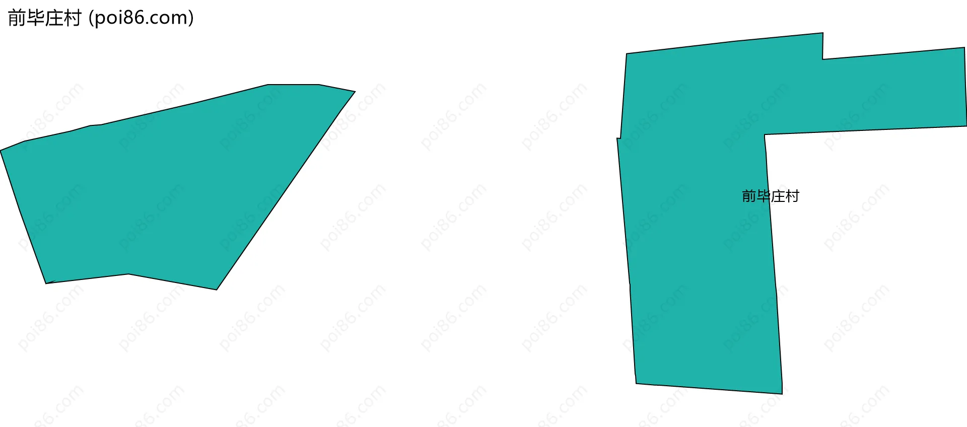 前毕庄村边界地图