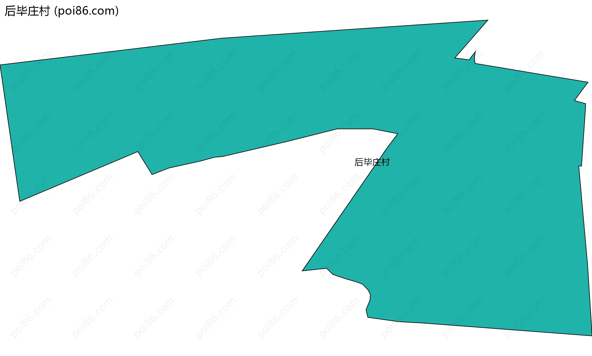 后毕庄村边界地图