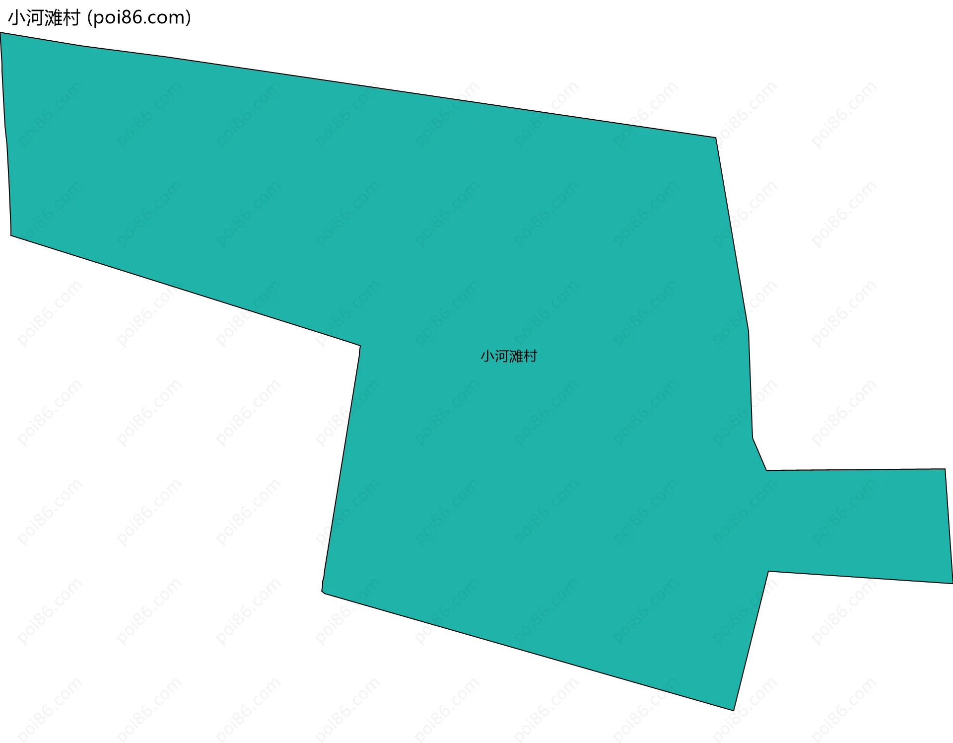 小河滩村边界地图