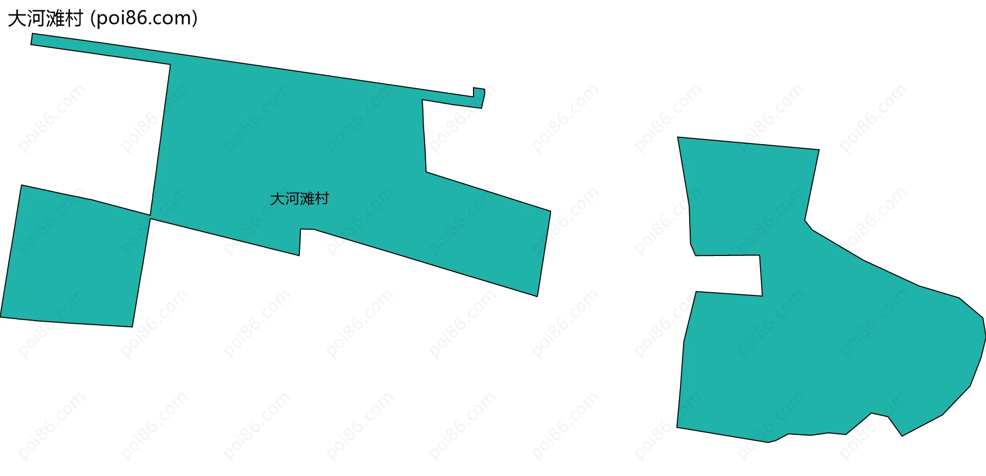 大河滩村边界地图