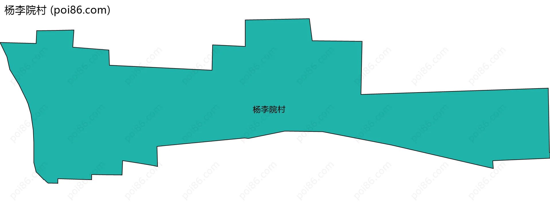 杨李院村边界地图