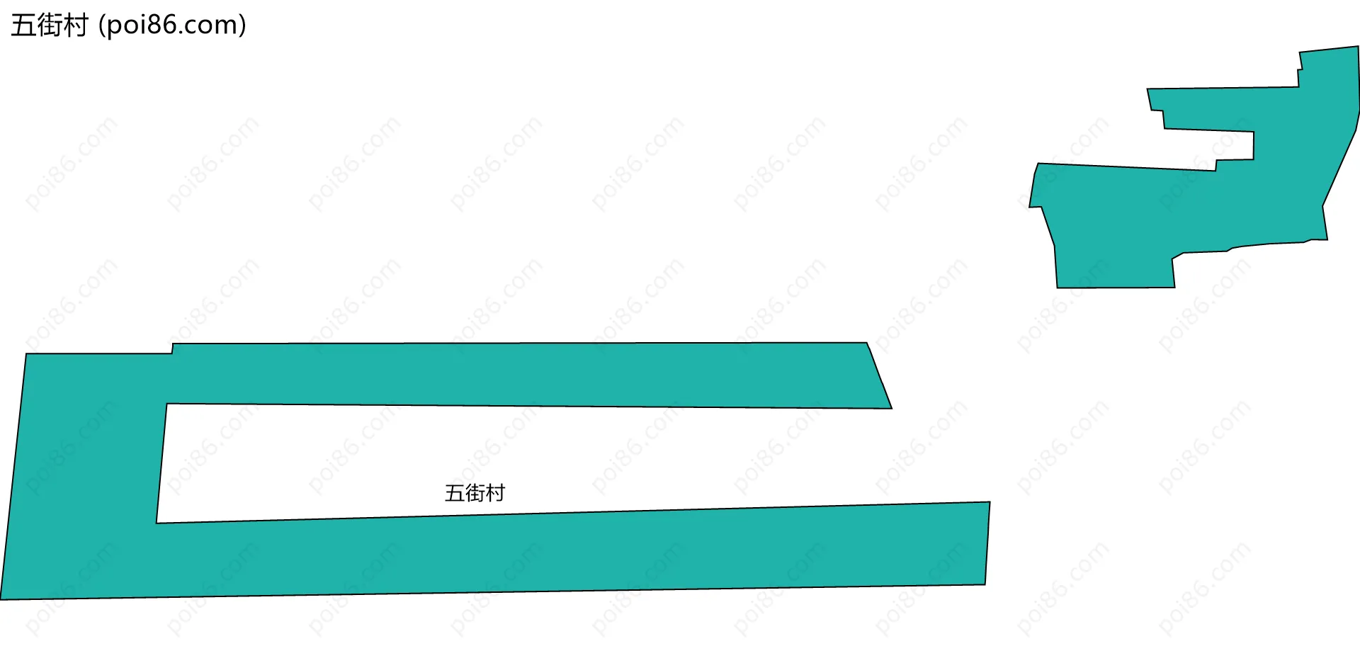 五街村边界地图