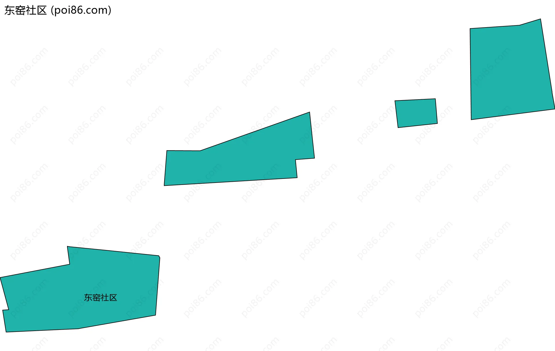 东窑社区边界地图