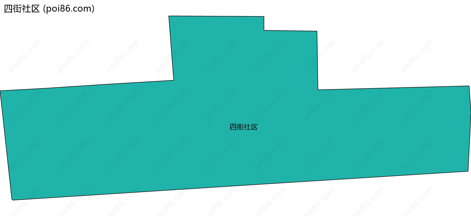 四街社区边界地图