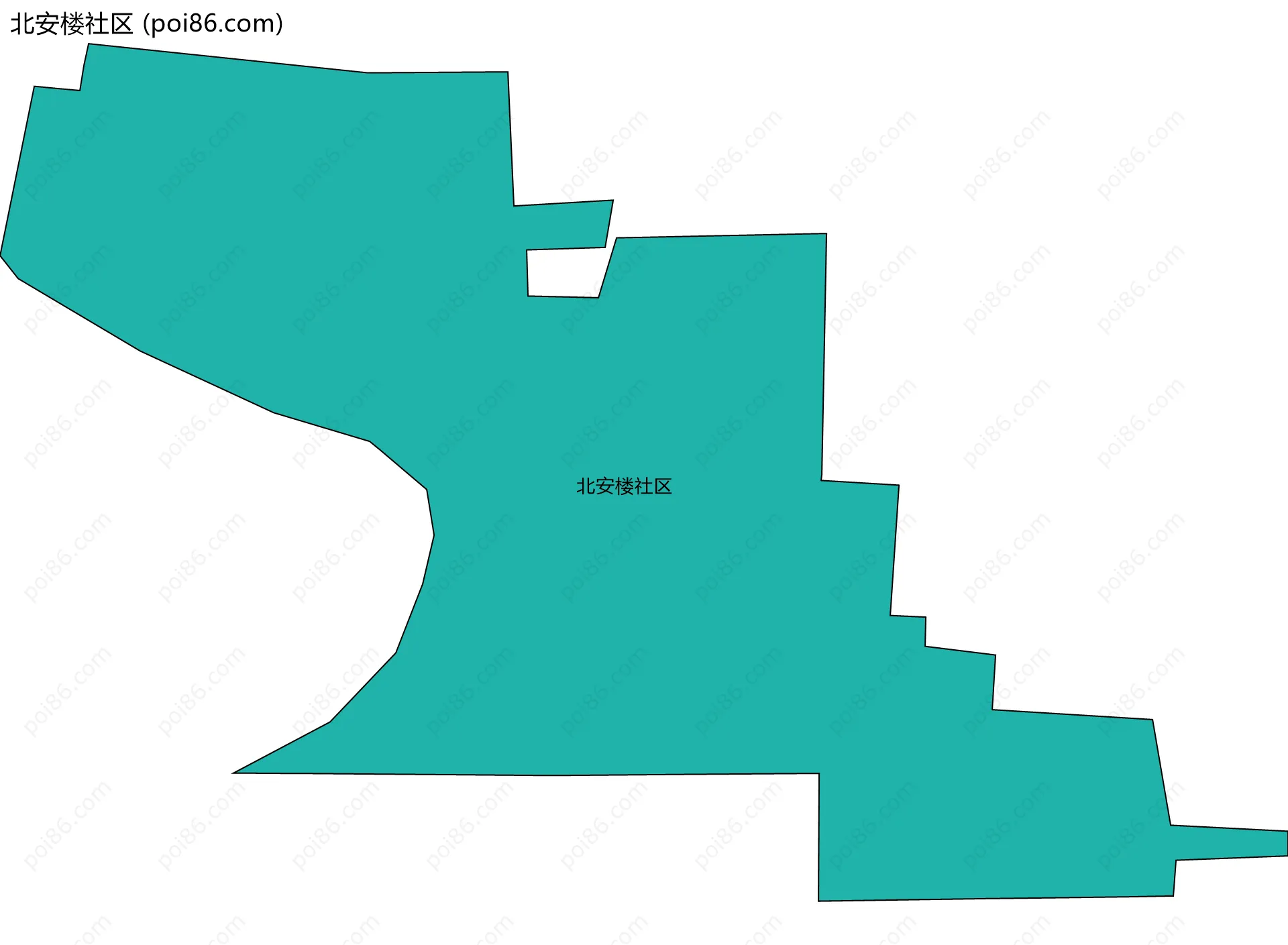 北安楼社区边界地图