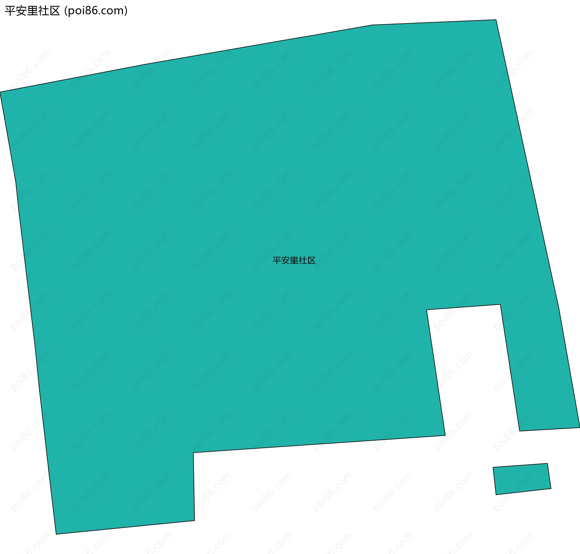 平安里社区边界地图