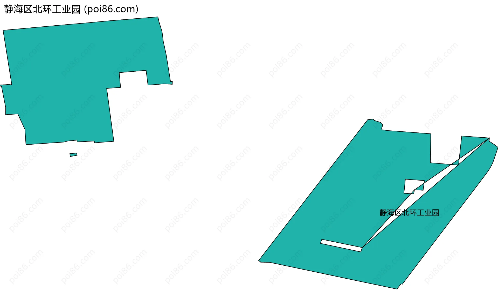 静海区北环工业园边界地图