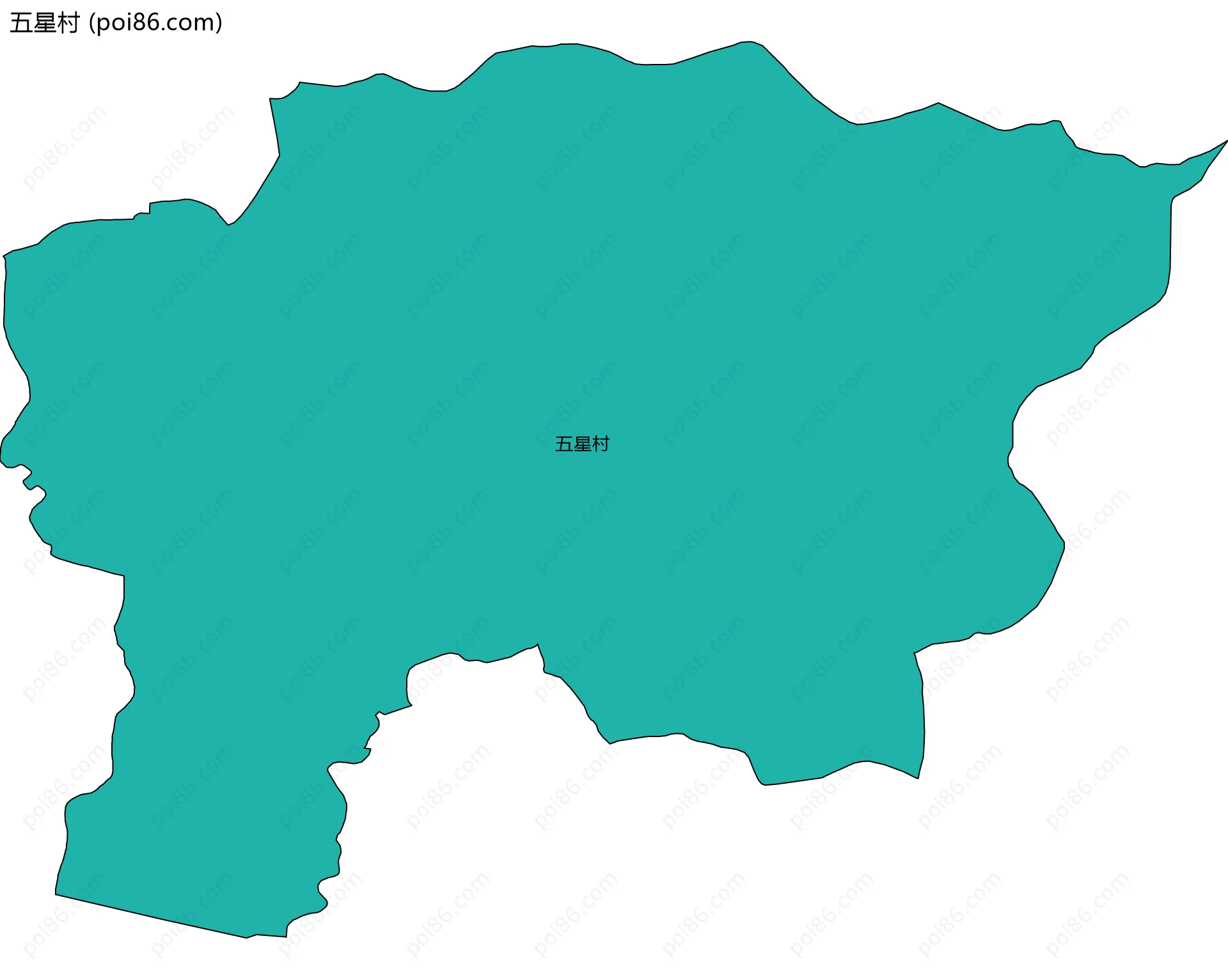 五星村边界地图