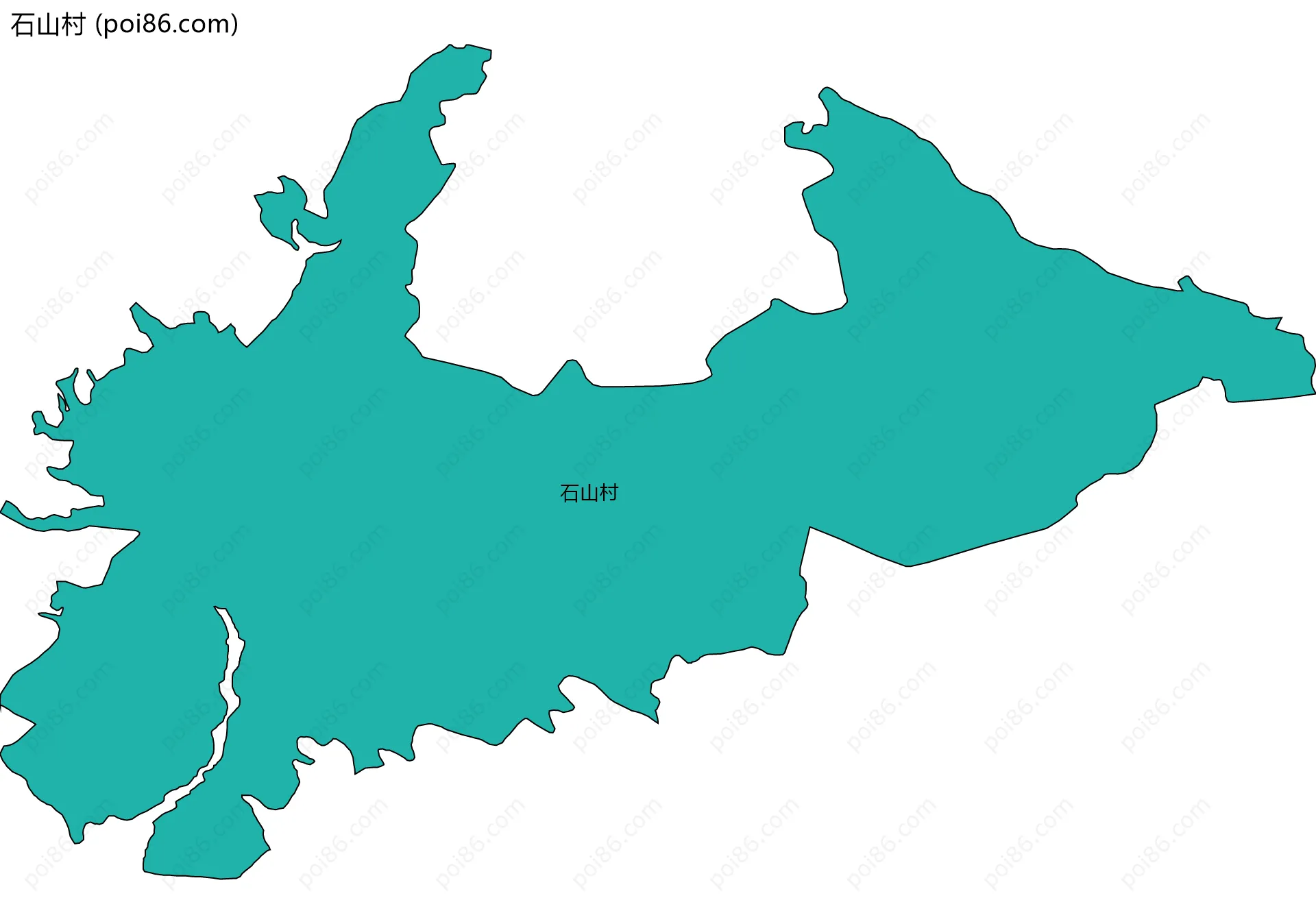 石山村边界地图