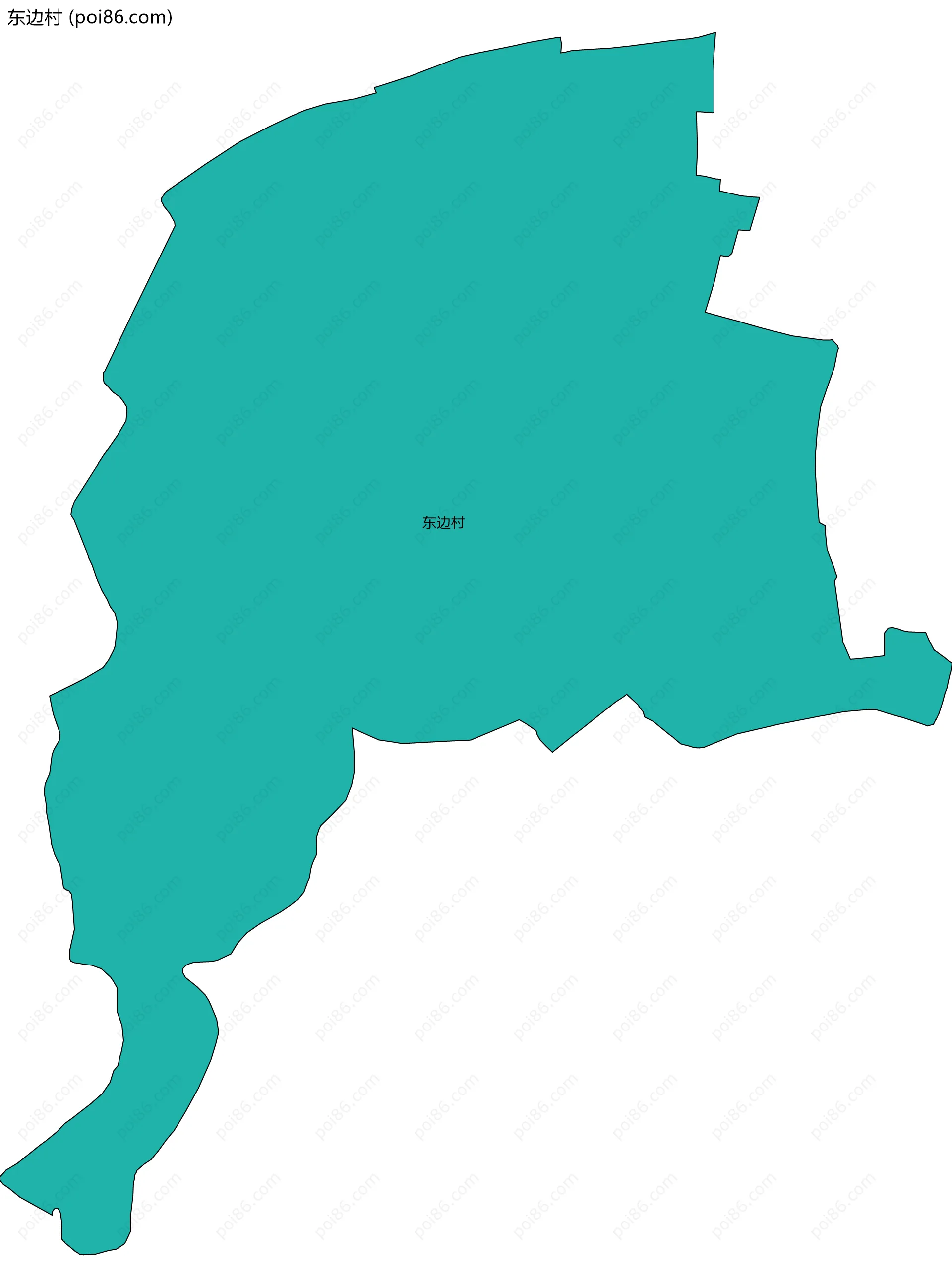 东边村边界地图