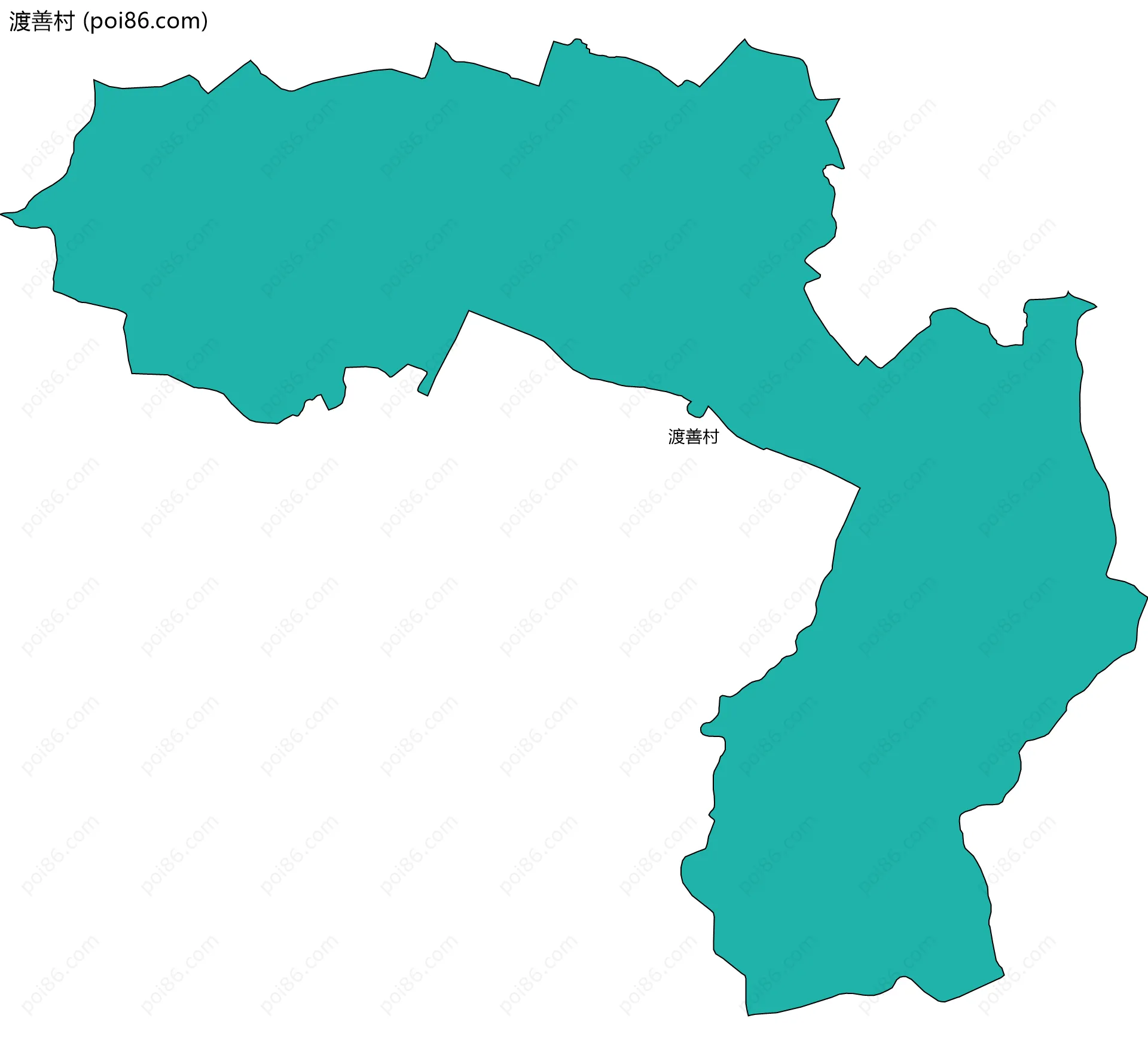 渡善村边界地图