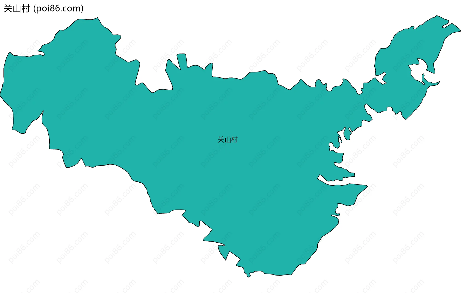 关山村边界地图