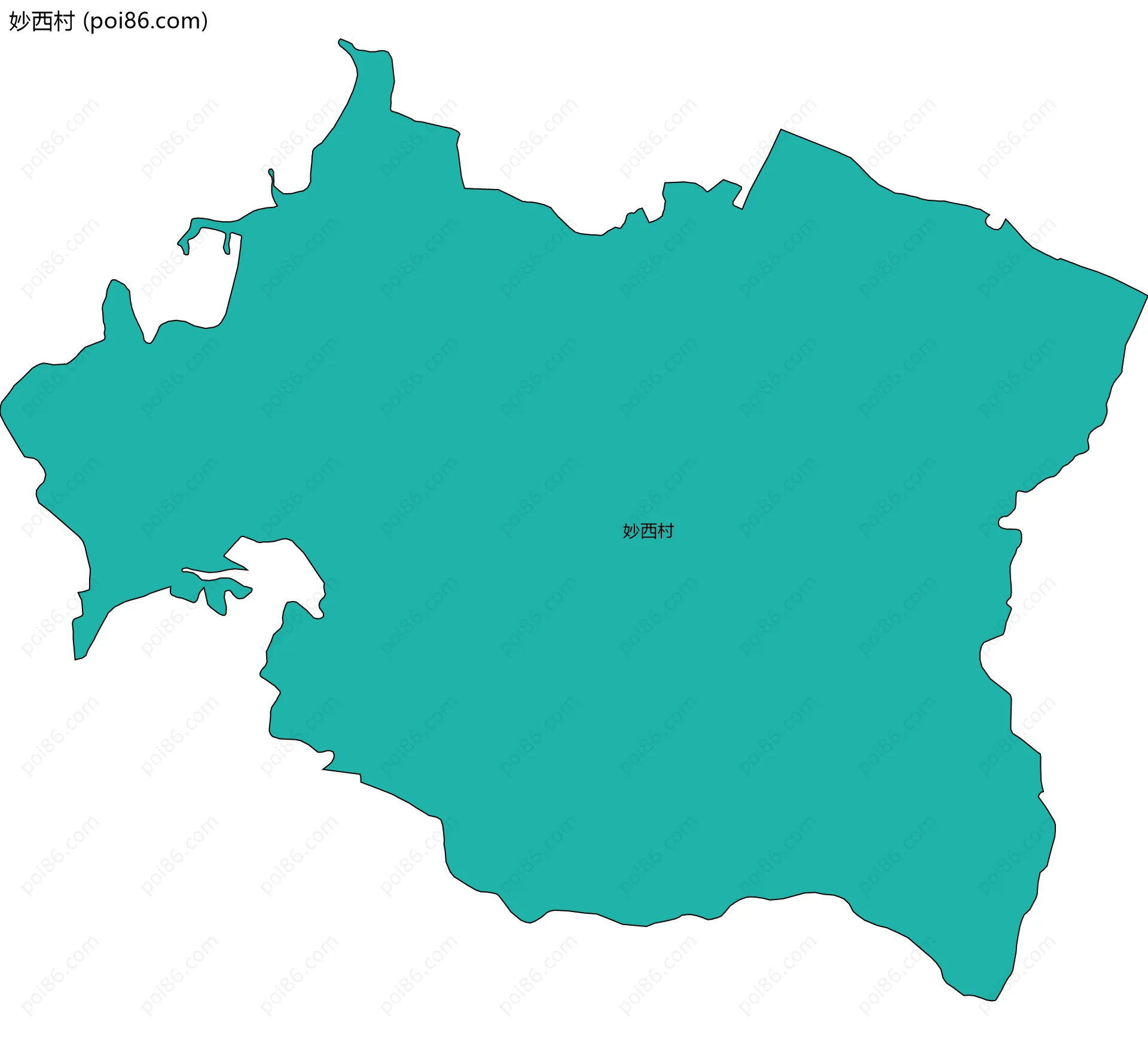 妙西村边界地图