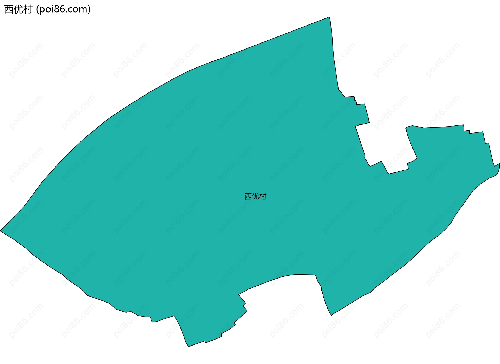 西优村边界地图