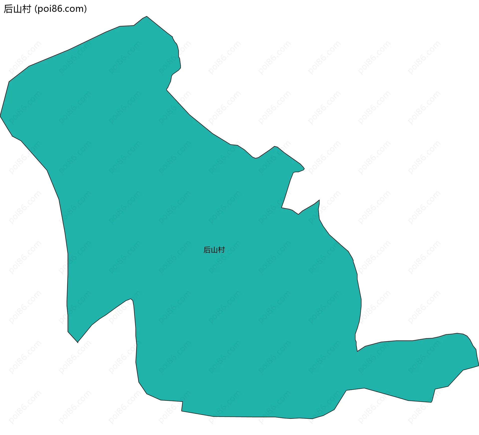 后山村边界地图