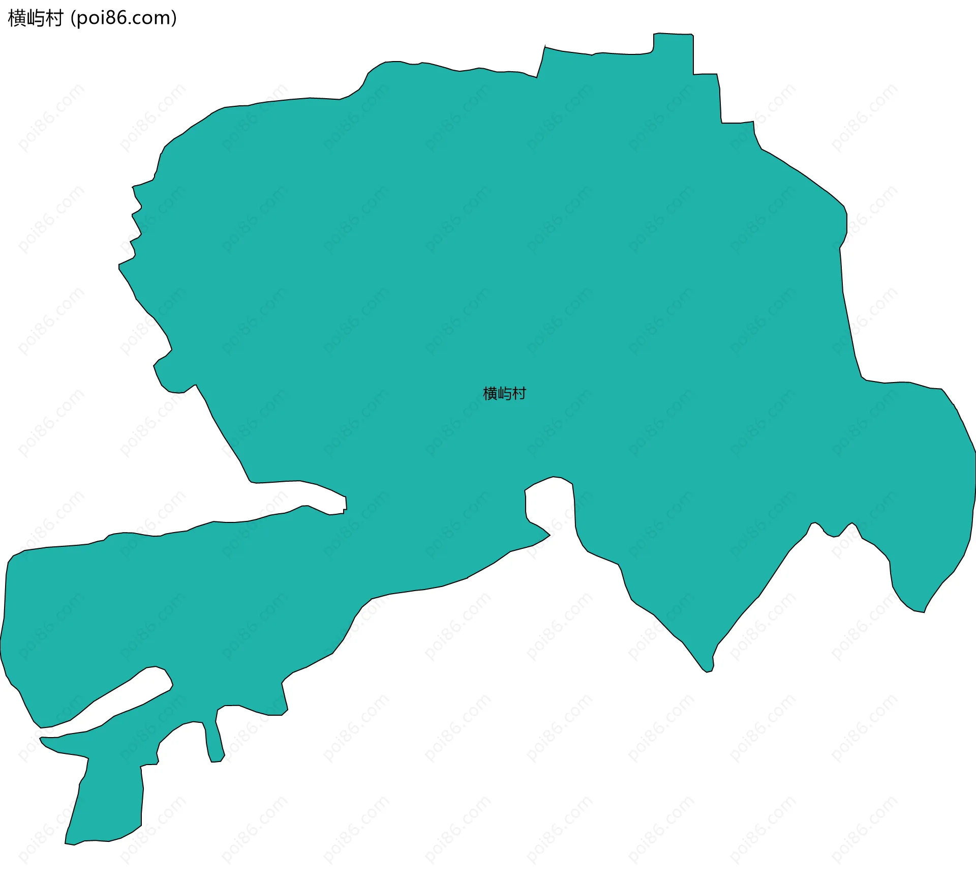 横屿村边界地图