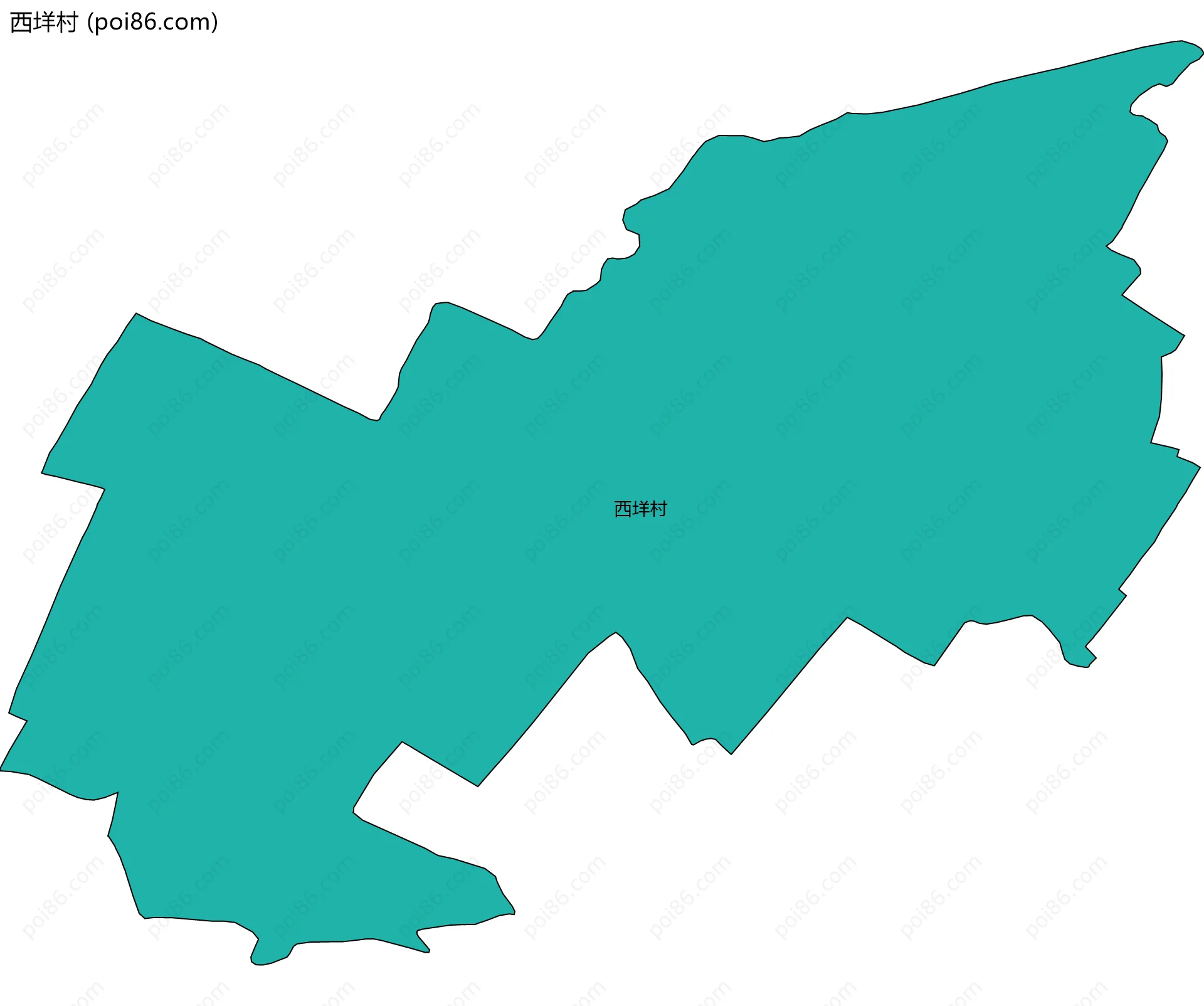 西垟村边界地图