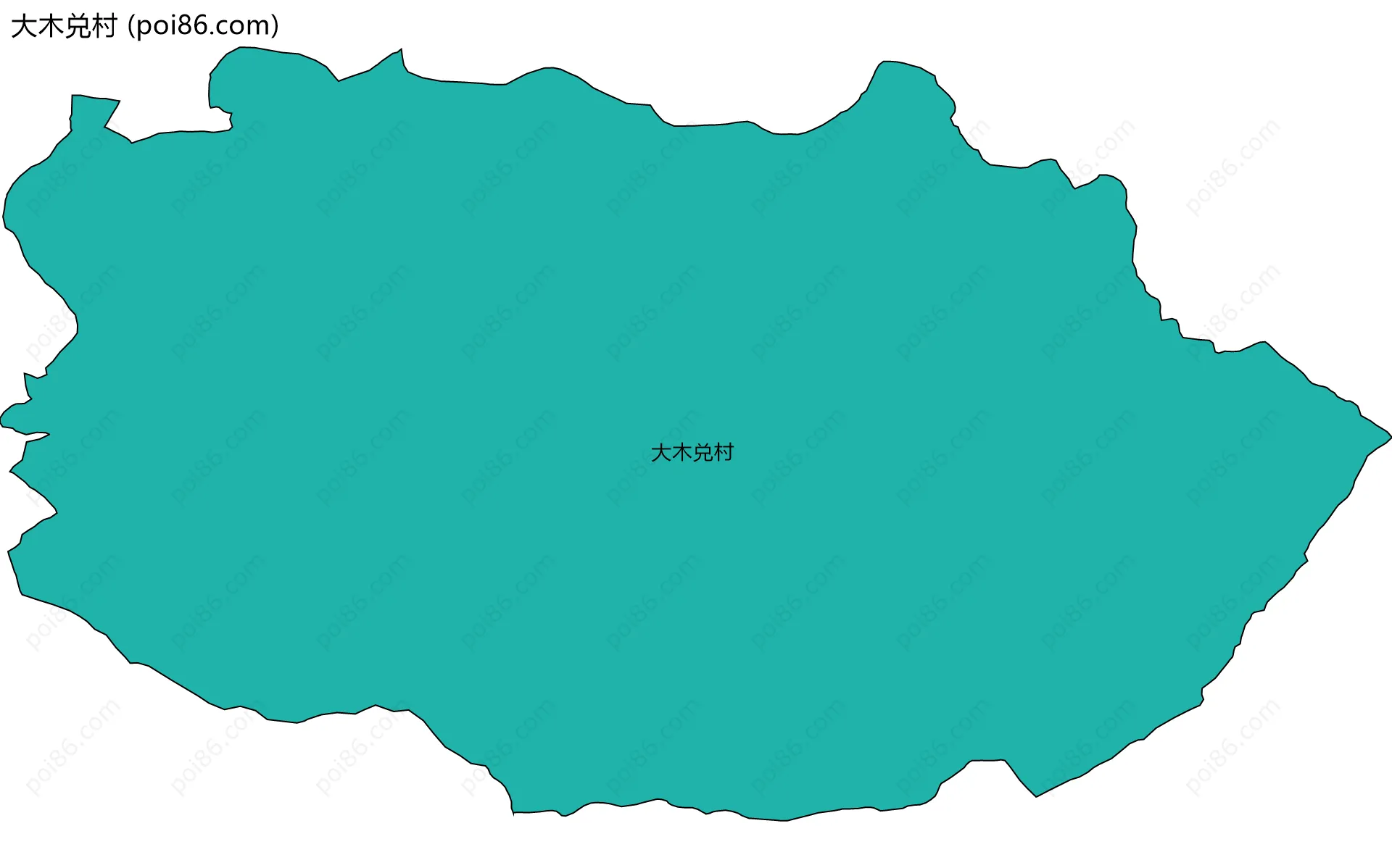 大木兑村边界地图